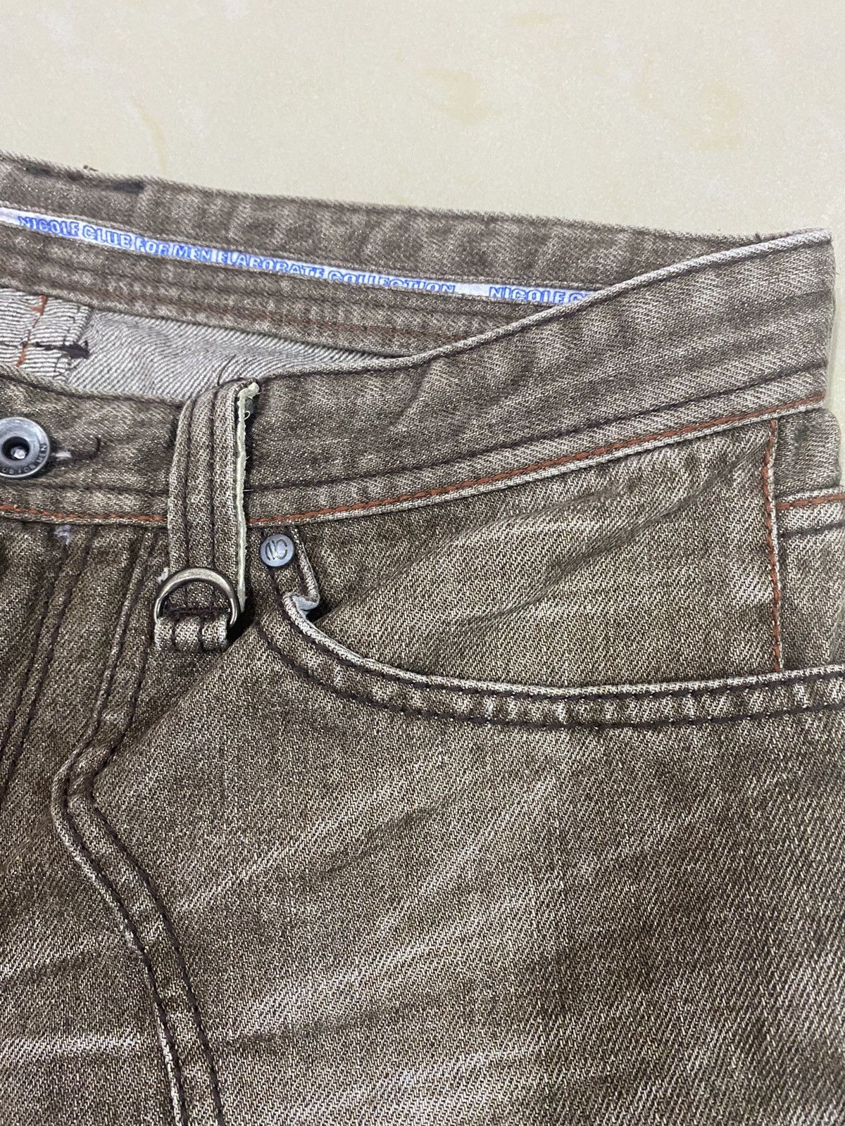 If Six Was Nine × KMRii × Nicole Club Japanese Brand NCFM Snake Skin Lining Flared Denim Size US 31 - 5 Thumbnail
