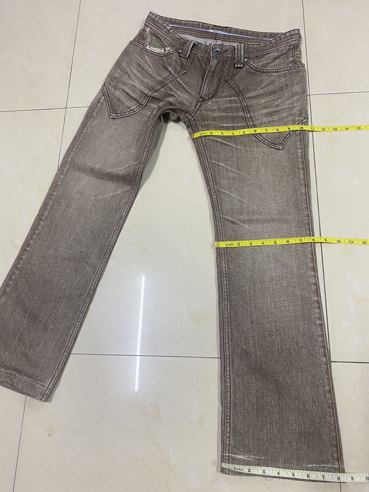 If Six Was Nine × KMRii × Nicole Club Japanese Brand NCFM Snake Skin Lining Flared Denim Size US 31 - 16 Thumbnail