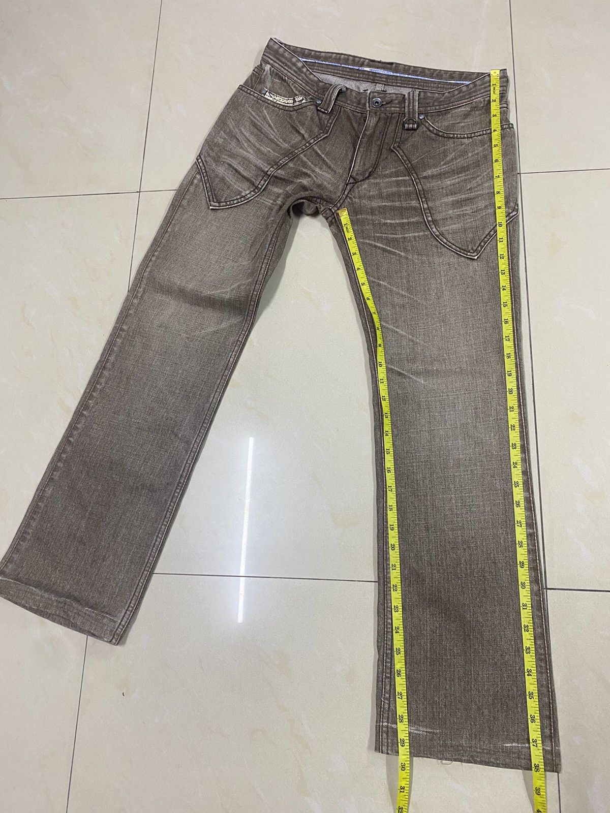 If Six Was Nine × KMRii × Nicole Club Japanese Brand NCFM Snake Skin Lining Flared Denim Size US 31 - 17 Thumbnail