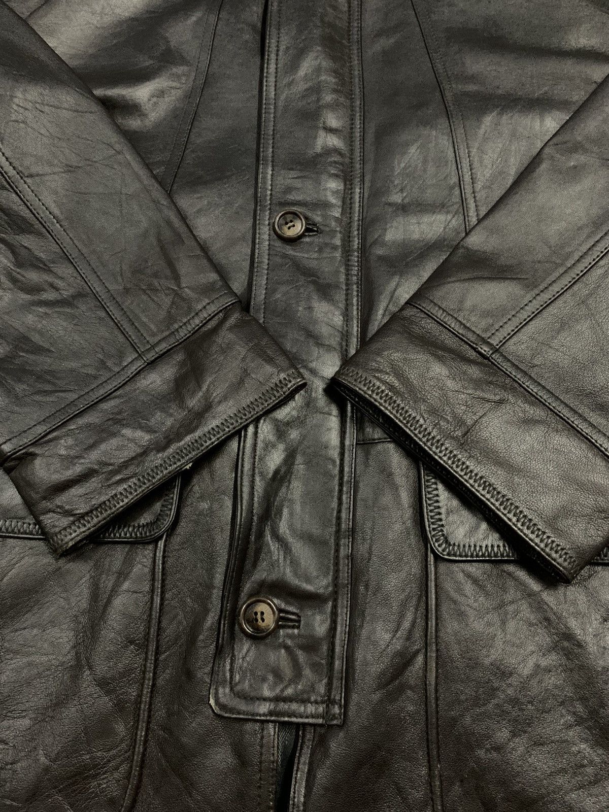Pelle Pelle Vintage Japanese Brand Jack Mighty Sheepskin Leather Jacket Size US L / EU 52-54 / 3 - 11 Thumbnail