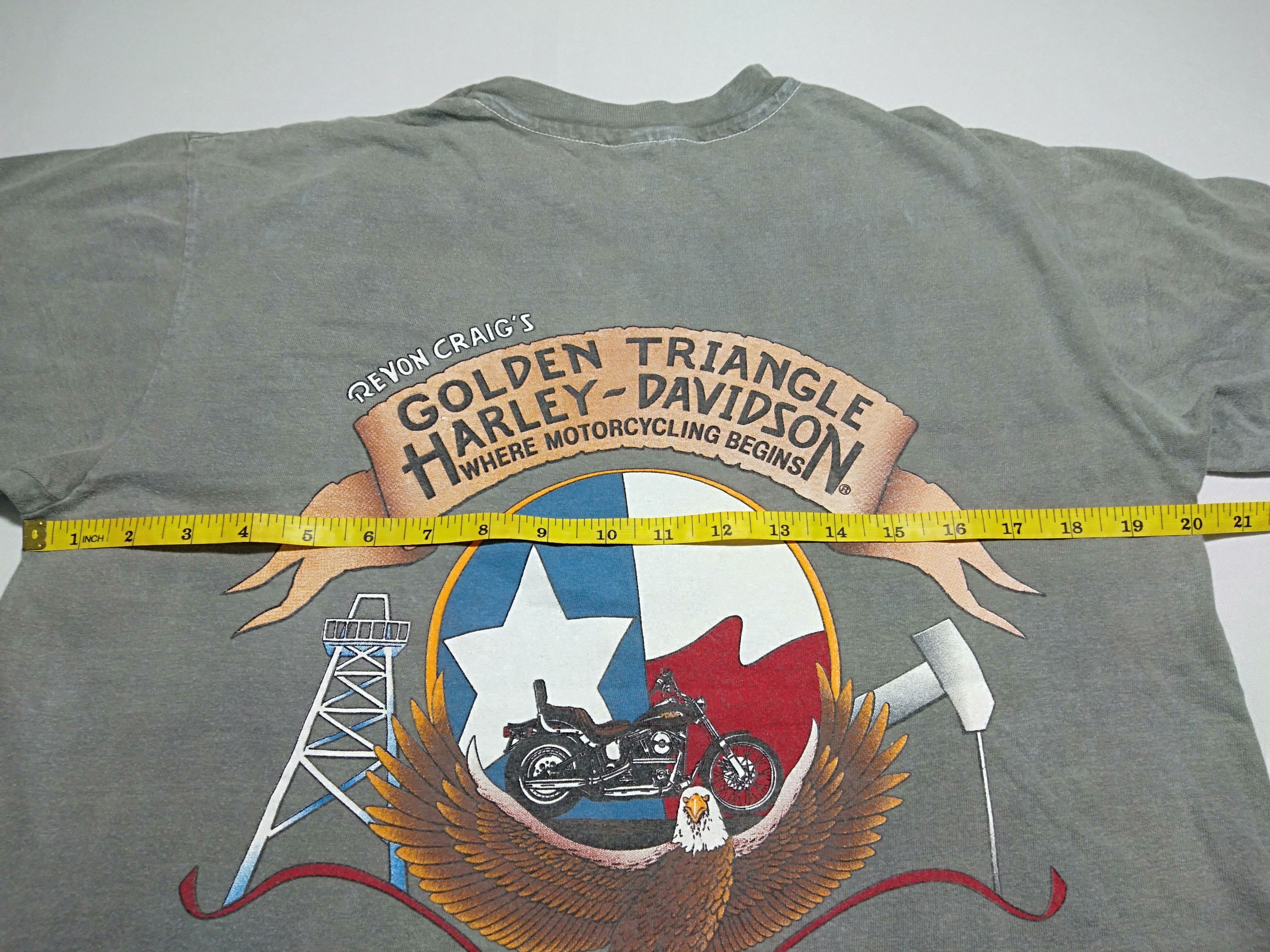 Hanes × Harley Davidson × Vintage Vintage 80s 1988 Harley Davidson Golden Triangle Beaumont Size US M / EU 48-50 / 2 - 5 Thumbnail
