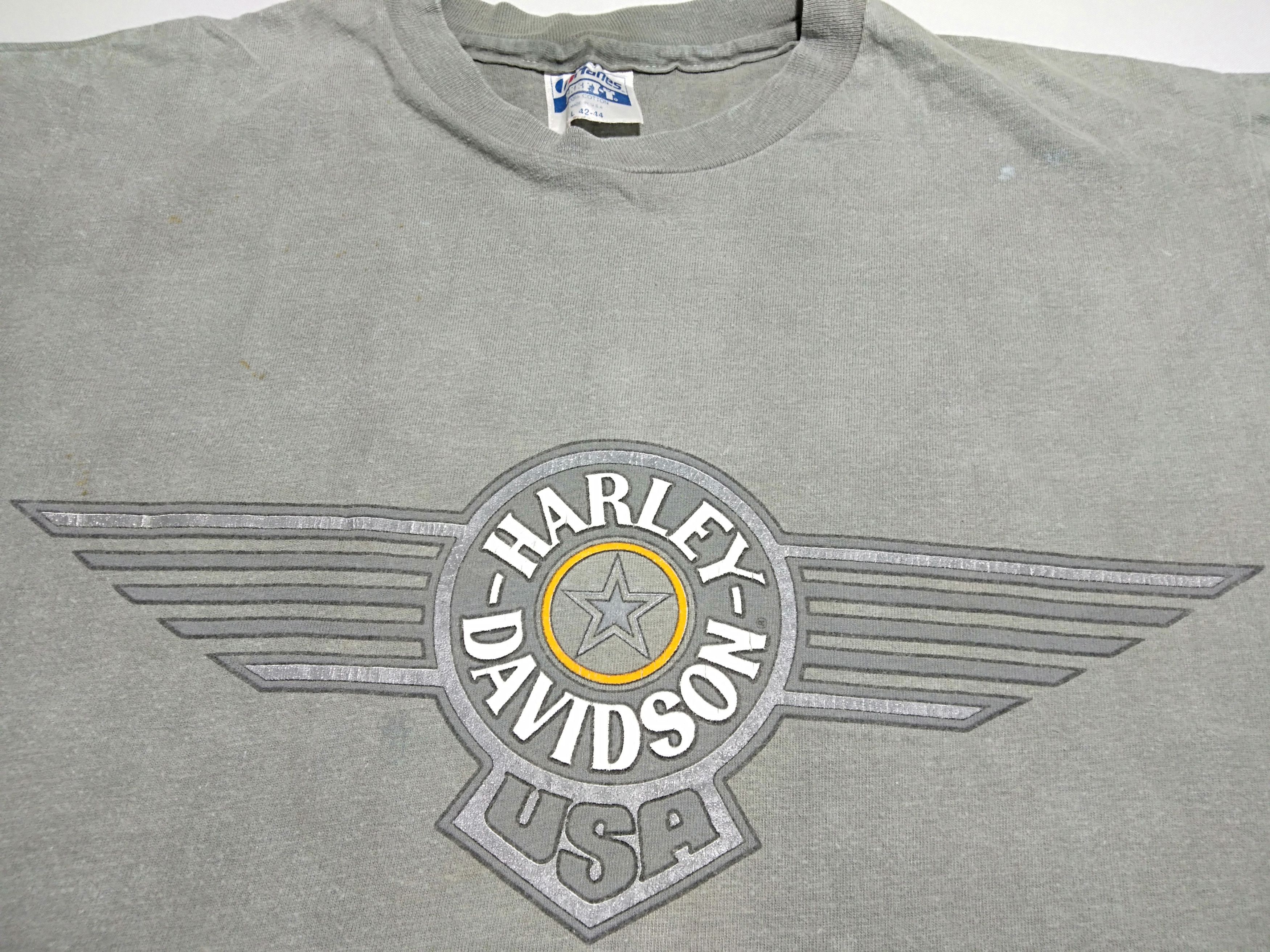 Hanes × Harley Davidson × Vintage Vintage 80s 1988 Harley Davidson Golden Triangle Beaumont Size US M / EU 48-50 / 2 - 8 Thumbnail