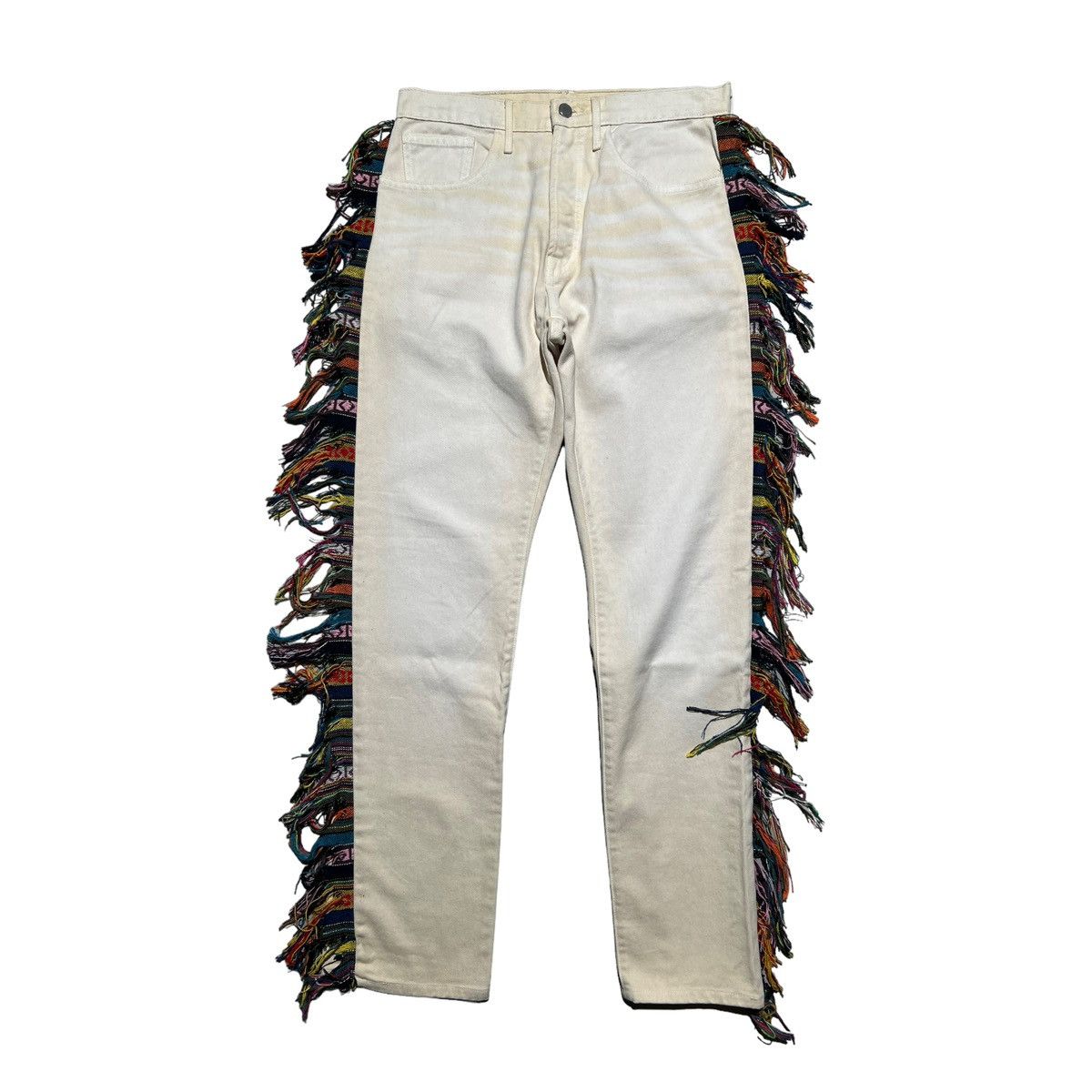 image of Alchemist Fringe Rider Denim in Cream, Men's (Size 32)