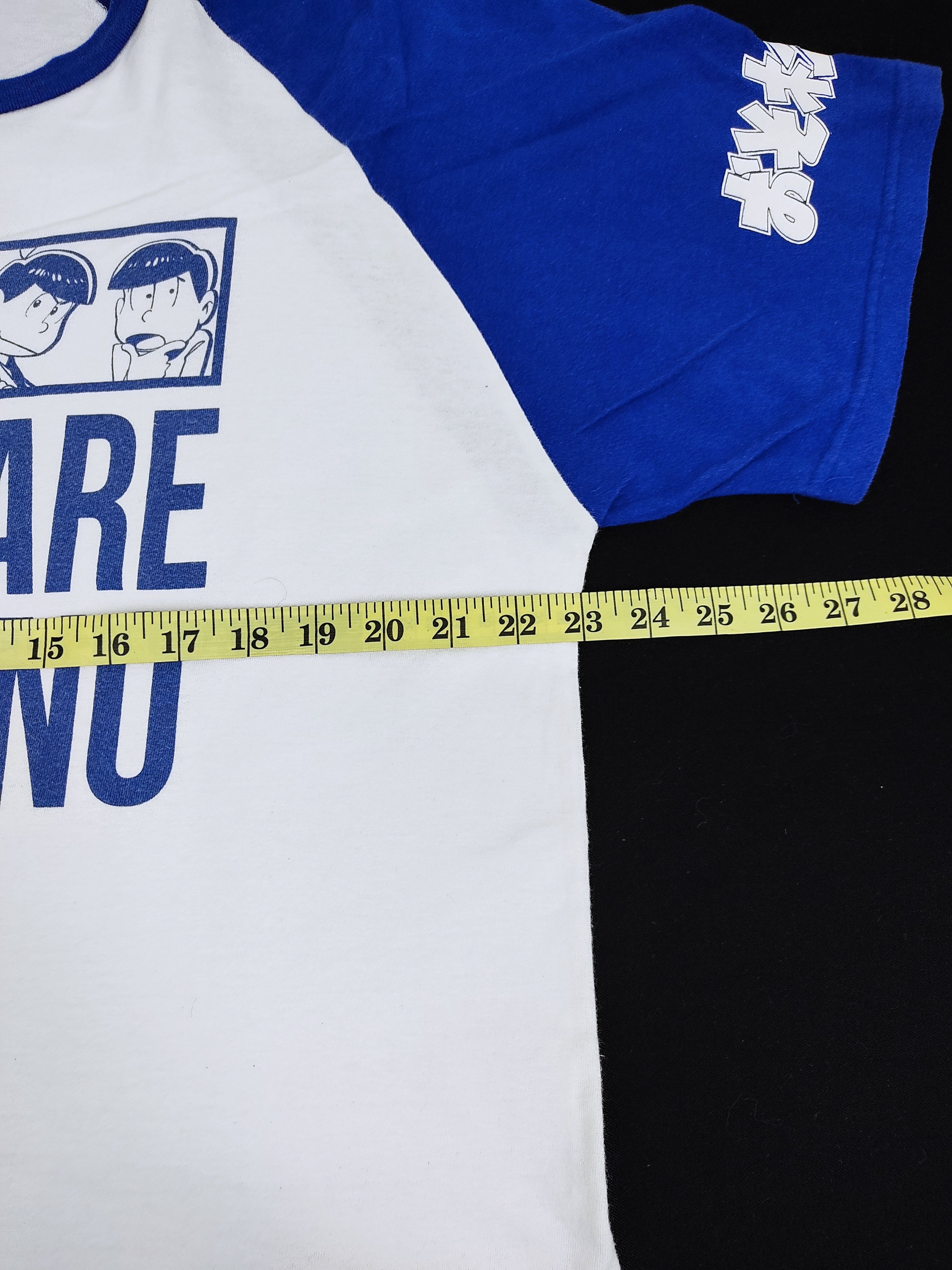 Anime We Are Matsuno Bros Raglan White Blue Sleeve Comic Anime Size US L / EU 52-54 / 3 - 5 Thumbnail
