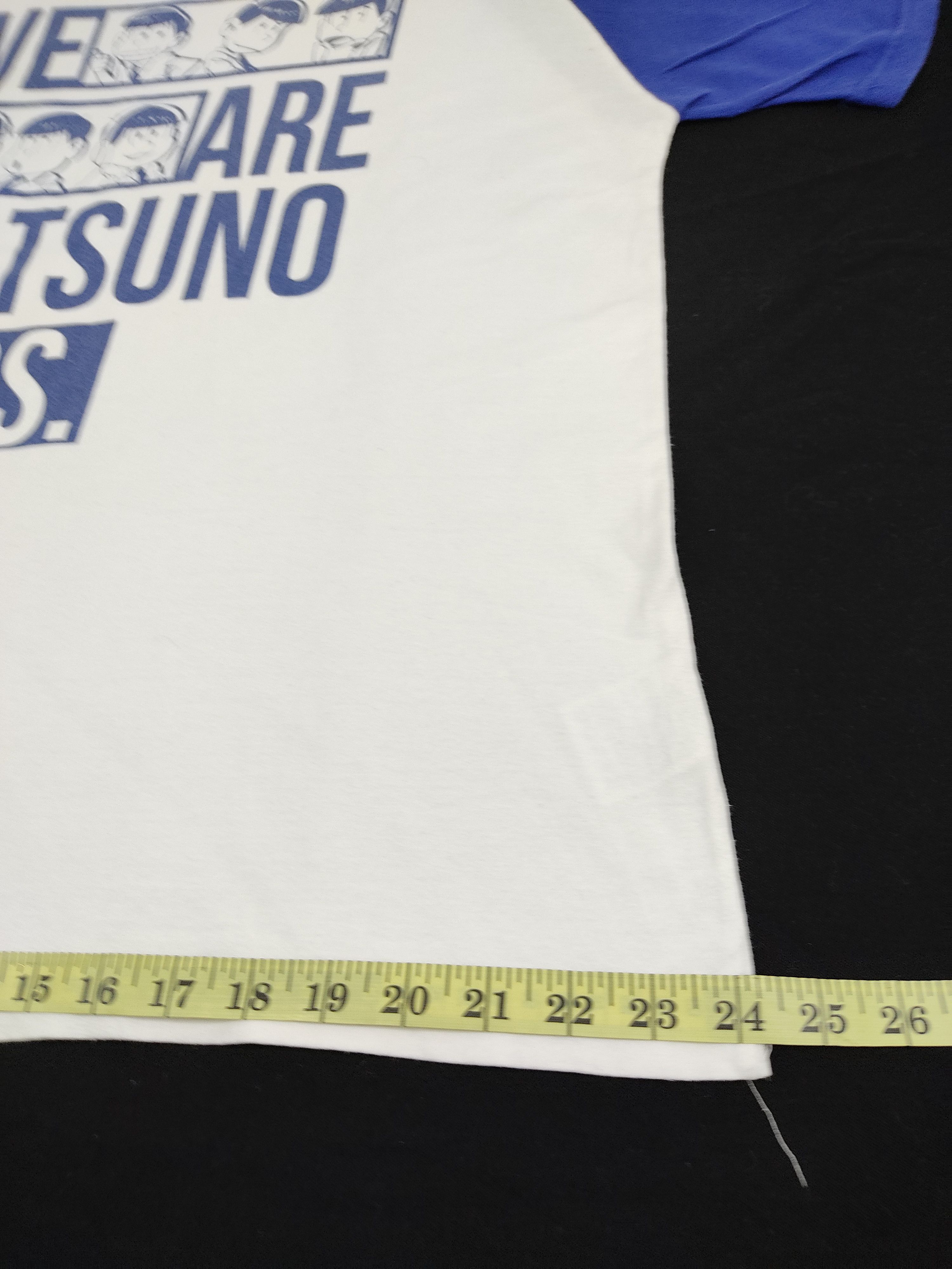 Anime We Are Matsuno Bros Raglan White Blue Sleeve Comic Anime Size US L / EU 52-54 / 3 - 7 Thumbnail