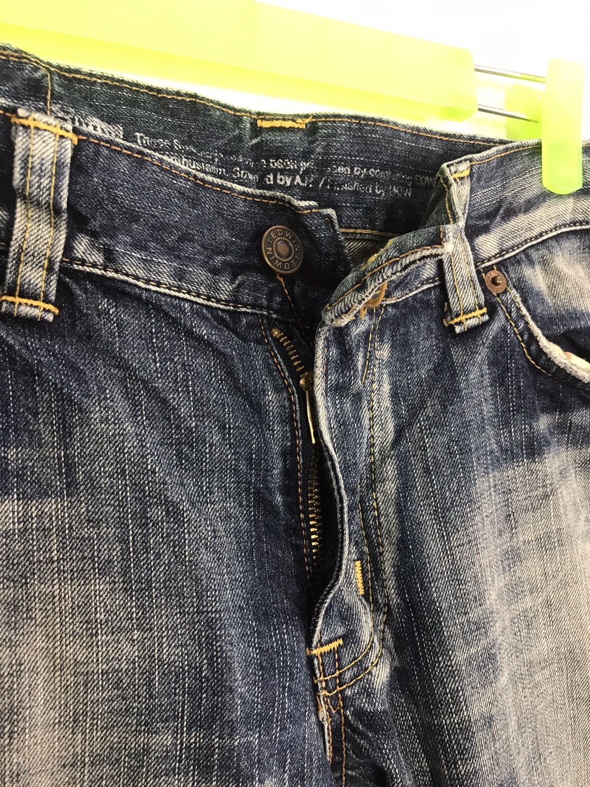 Edwin × Vintage Vintage Edwin Lot 503 Ladies Boot Cut Style Distressed Denim Size US 31 - 3 Thumbnail