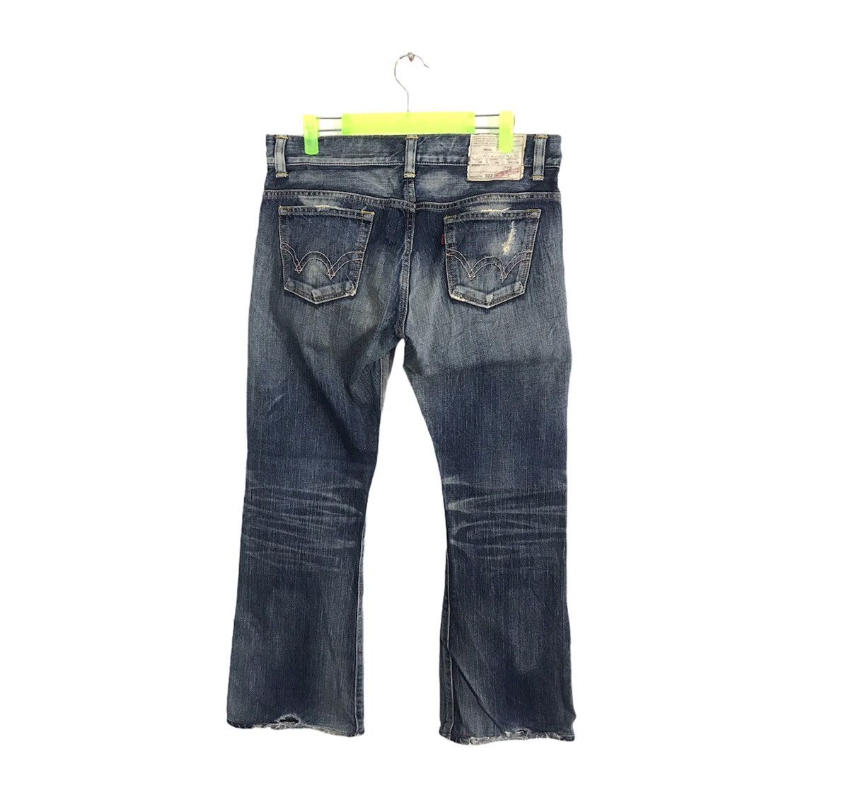 Edwin × Vintage Vintage Edwin Lot 503 Ladies Boot Cut Style Distressed Denim Size US 31 - 2 Thumbnail