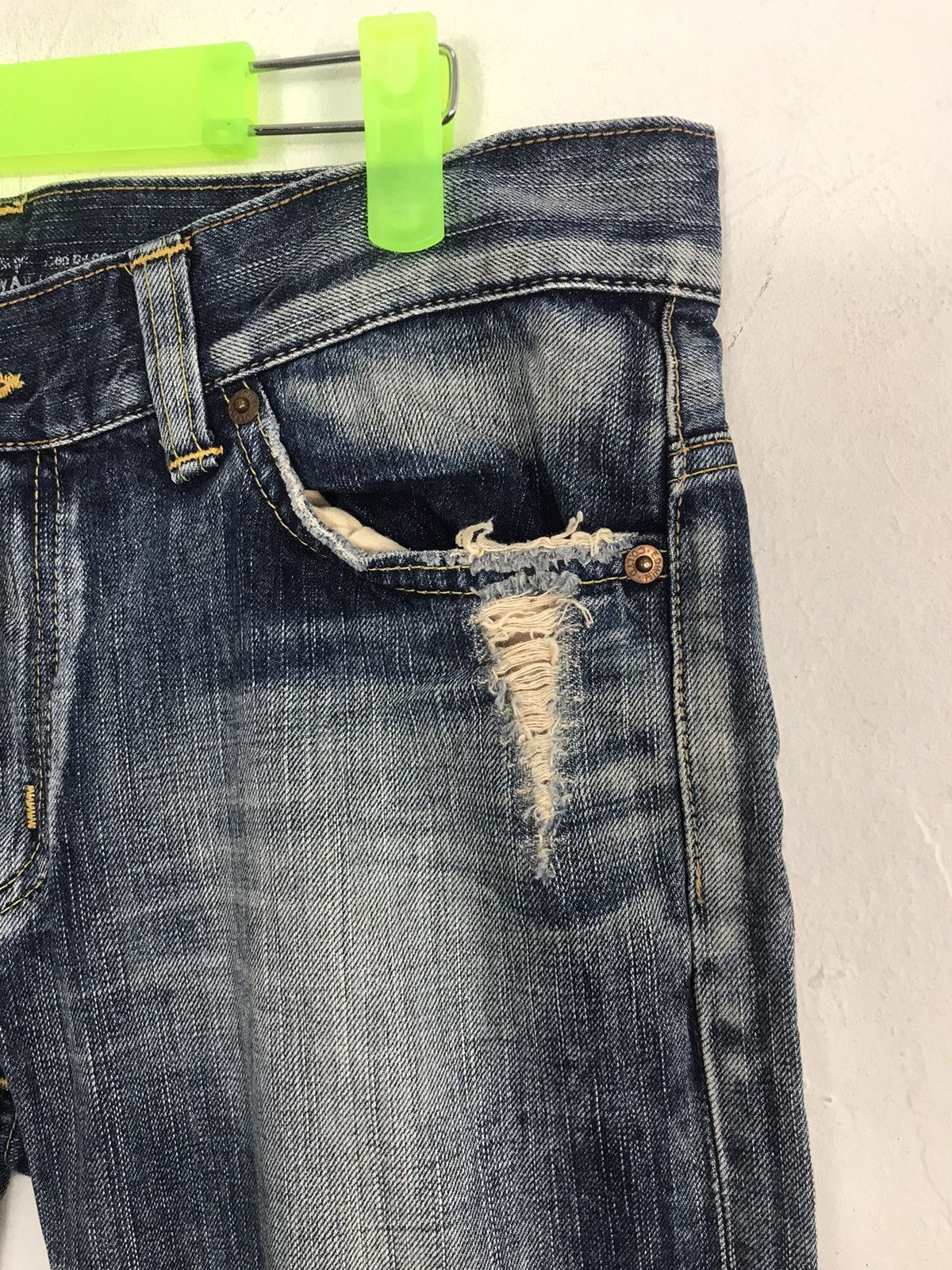 Edwin × Vintage Vintage Edwin Lot 503 Ladies Boot Cut Style Distressed Denim Size US 31 - 14 Thumbnail