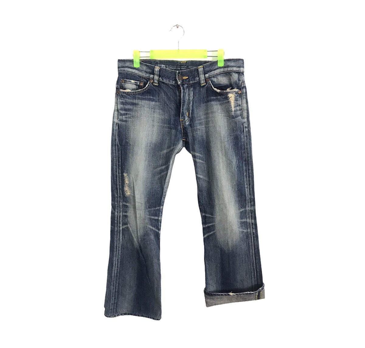 Edwin × Vintage Vintage Edwin Lot 503 Ladies Boot Cut Style Distressed Denim Size US 31 - 1 Thumbnail