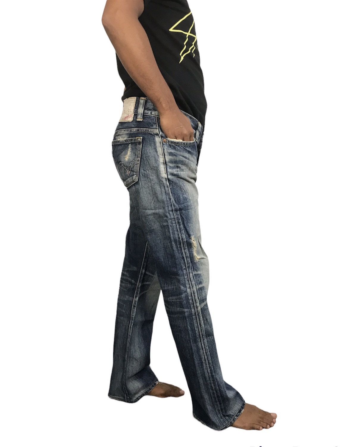 Edwin × Vintage Vintage Edwin Lot 503 Ladies Boot Cut Style Distressed Denim Size US 31 - 17 Thumbnail