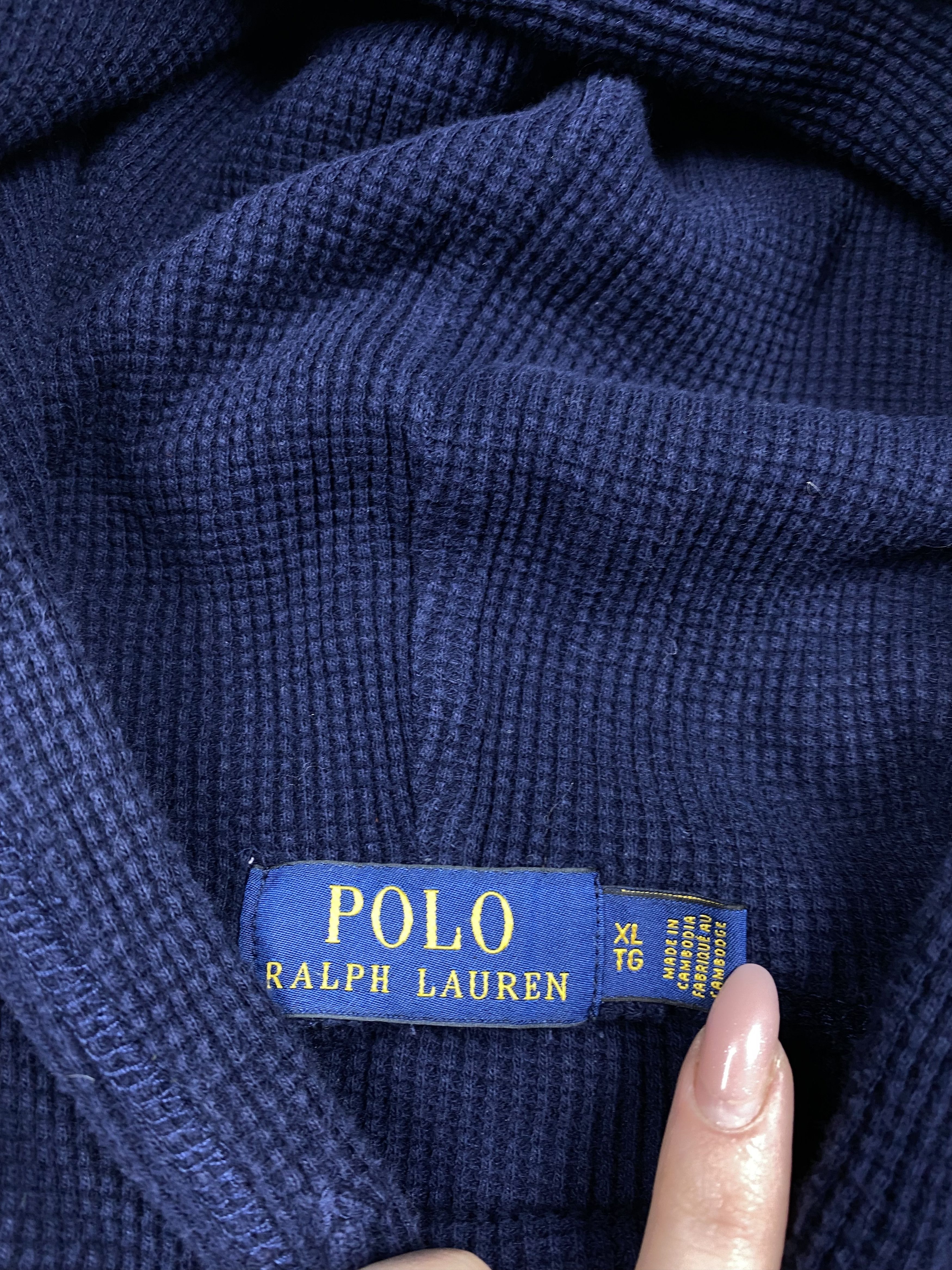 Polo Ralph Lauren Polo Ralph Lauren Vintage Mens Ribbed Hoodie Size US XL / EU 56 / 4 - 5 Thumbnail