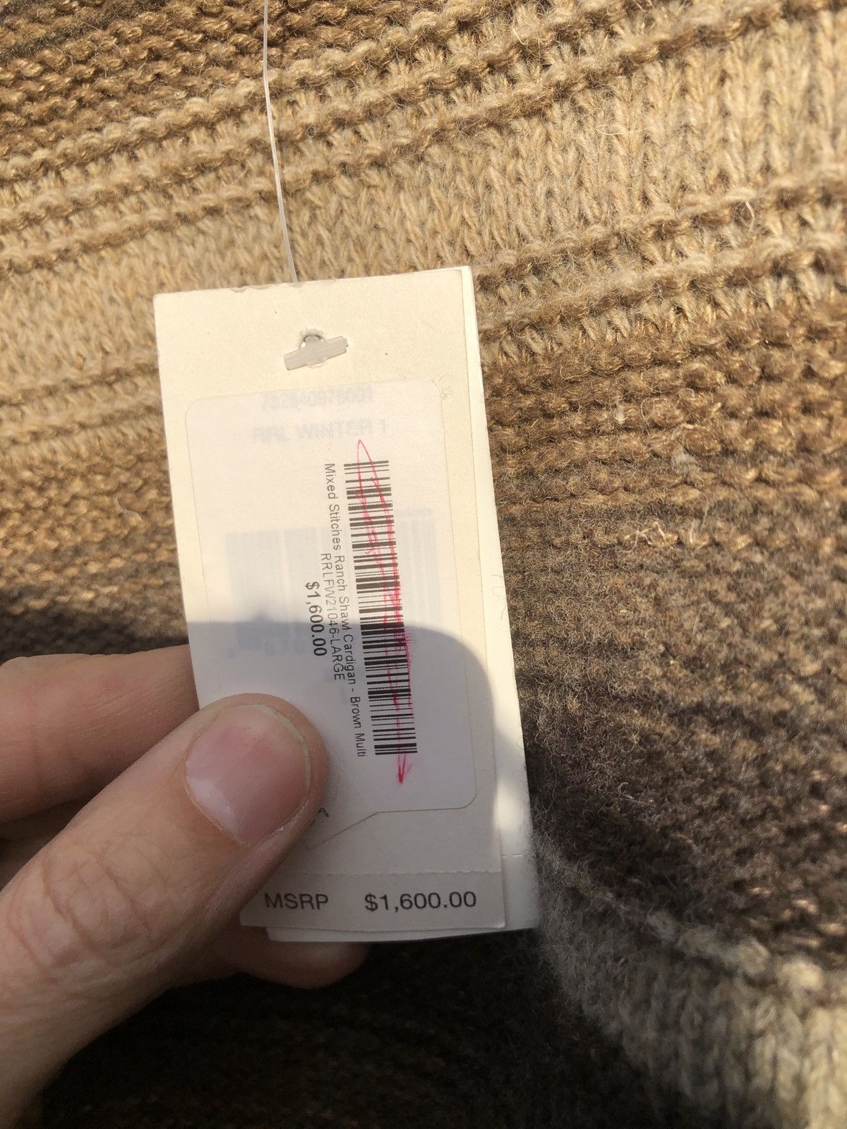 RRL Ralph Lauren NWT RRL Ranch Shawl Cardigan Multicolor Hand Knit Double RL Size US L / EU 52-54 / 3 - 4 Thumbnail
