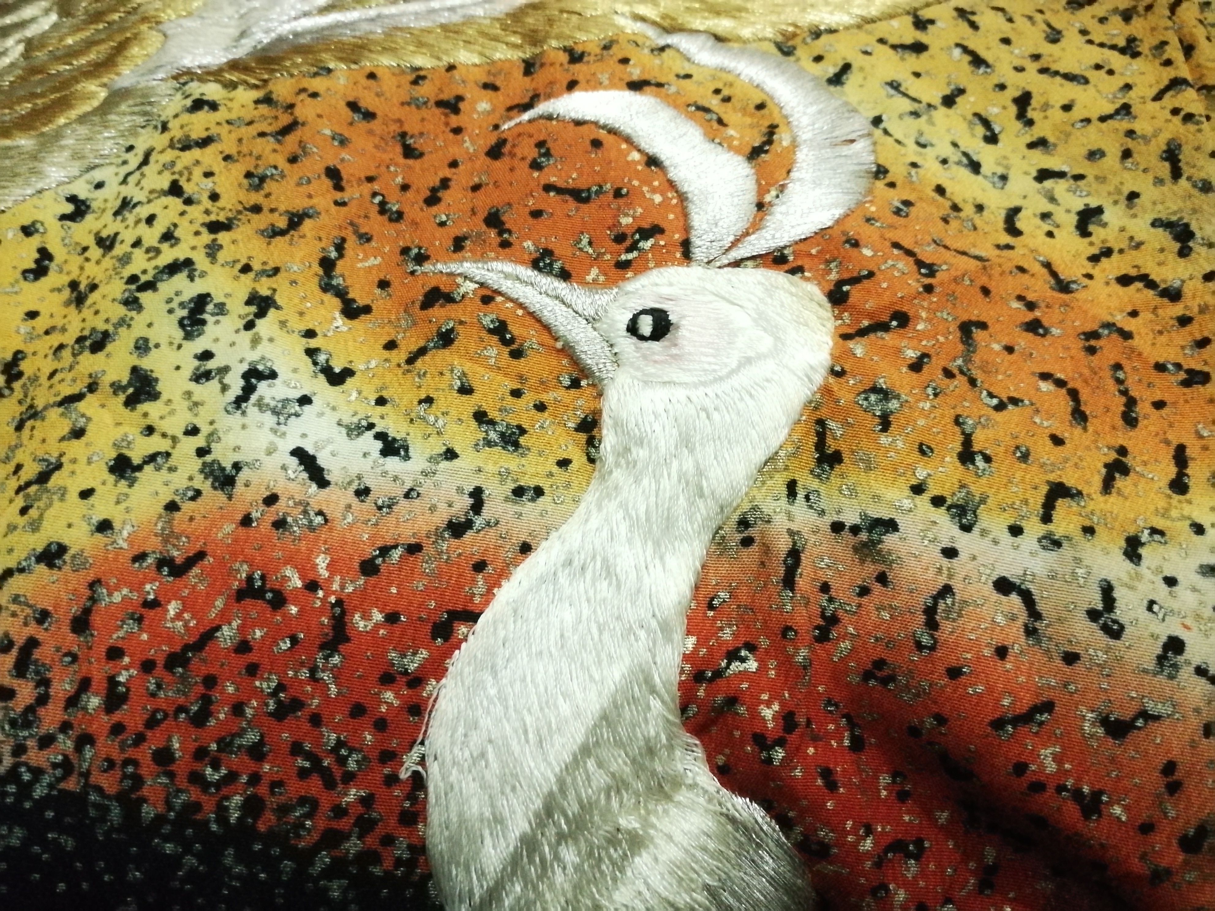 Japanese Brand Very Rare Kimono Crane Bird Embroidery Haori Yukata Komon Size US XL / EU 56 / 4 - 10 Thumbnail