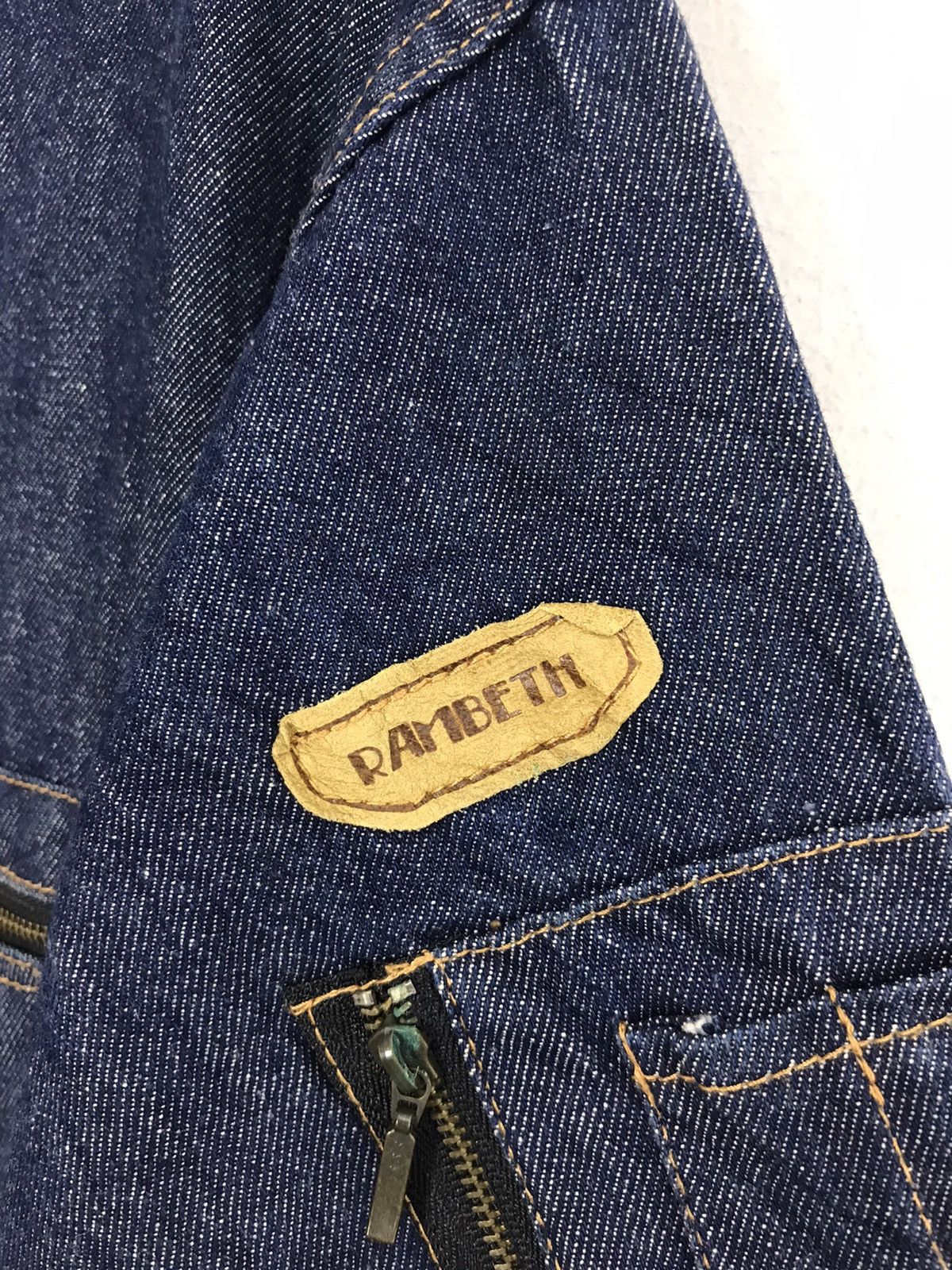 Japanese Brand Vintage 90s Rambeth Indigo Denim Pant Workwear Carpenter Size US 37 - 4 Thumbnail