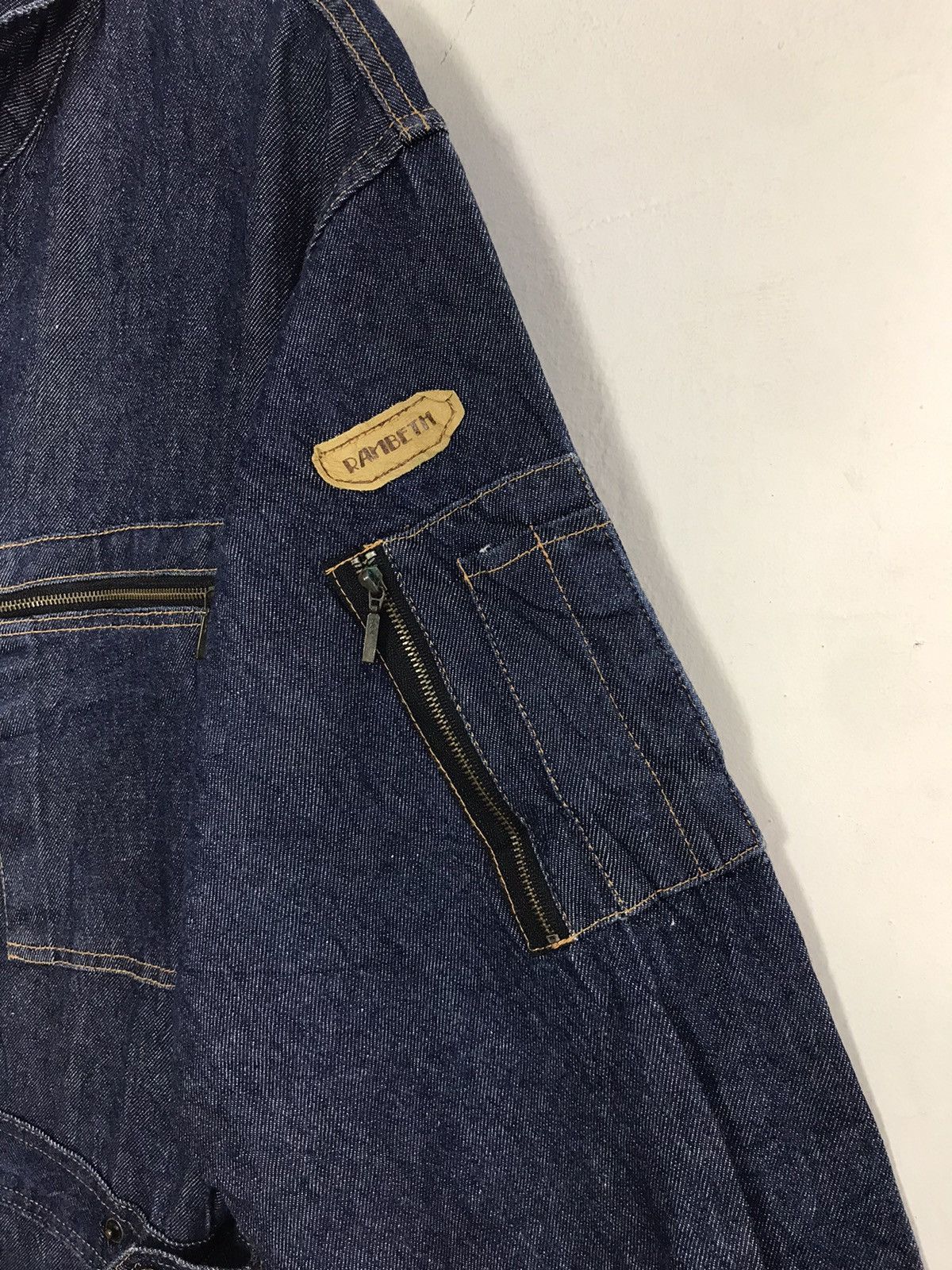 Japanese Brand Vintage 90s Rambeth Indigo Denim Pant Workwear Carpenter Size US 37 - 3 Thumbnail