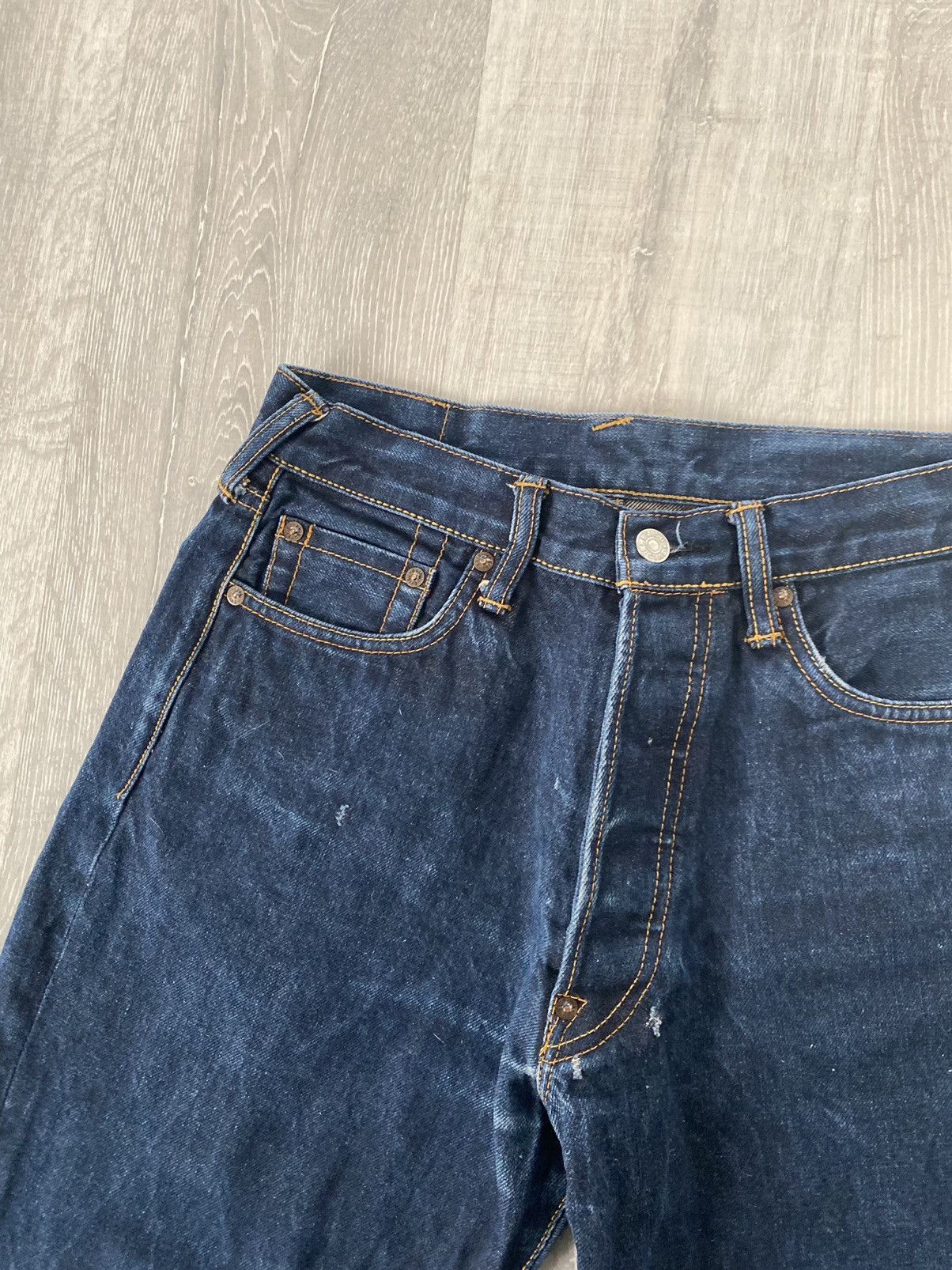 Evisu × Japanese Brand × Vintage Evisu Japan vintage navy jeans denim pants baby logo Size US 30 / EU 46 - 8 Thumbnail