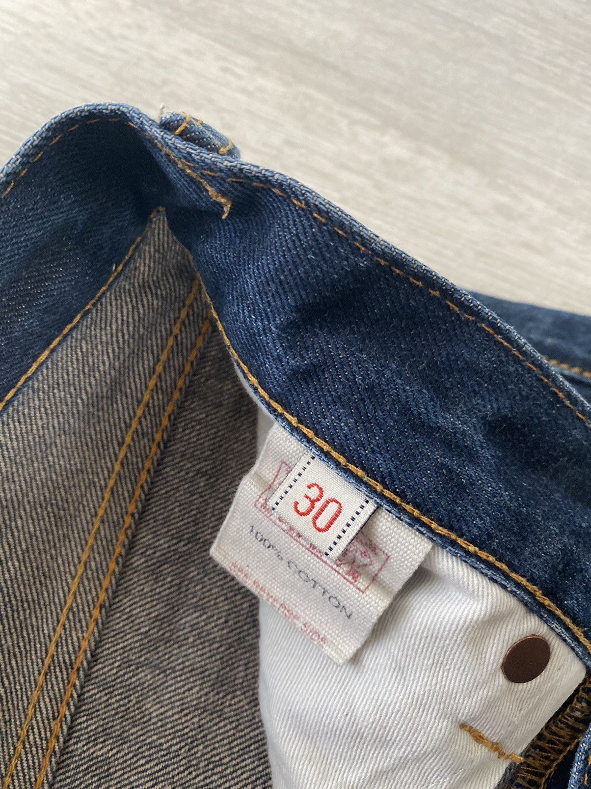 Evisu × Japanese Brand × Vintage Evisu Japan vintage navy jeans denim pants baby logo Size US 30 / EU 46 - 9 Thumbnail