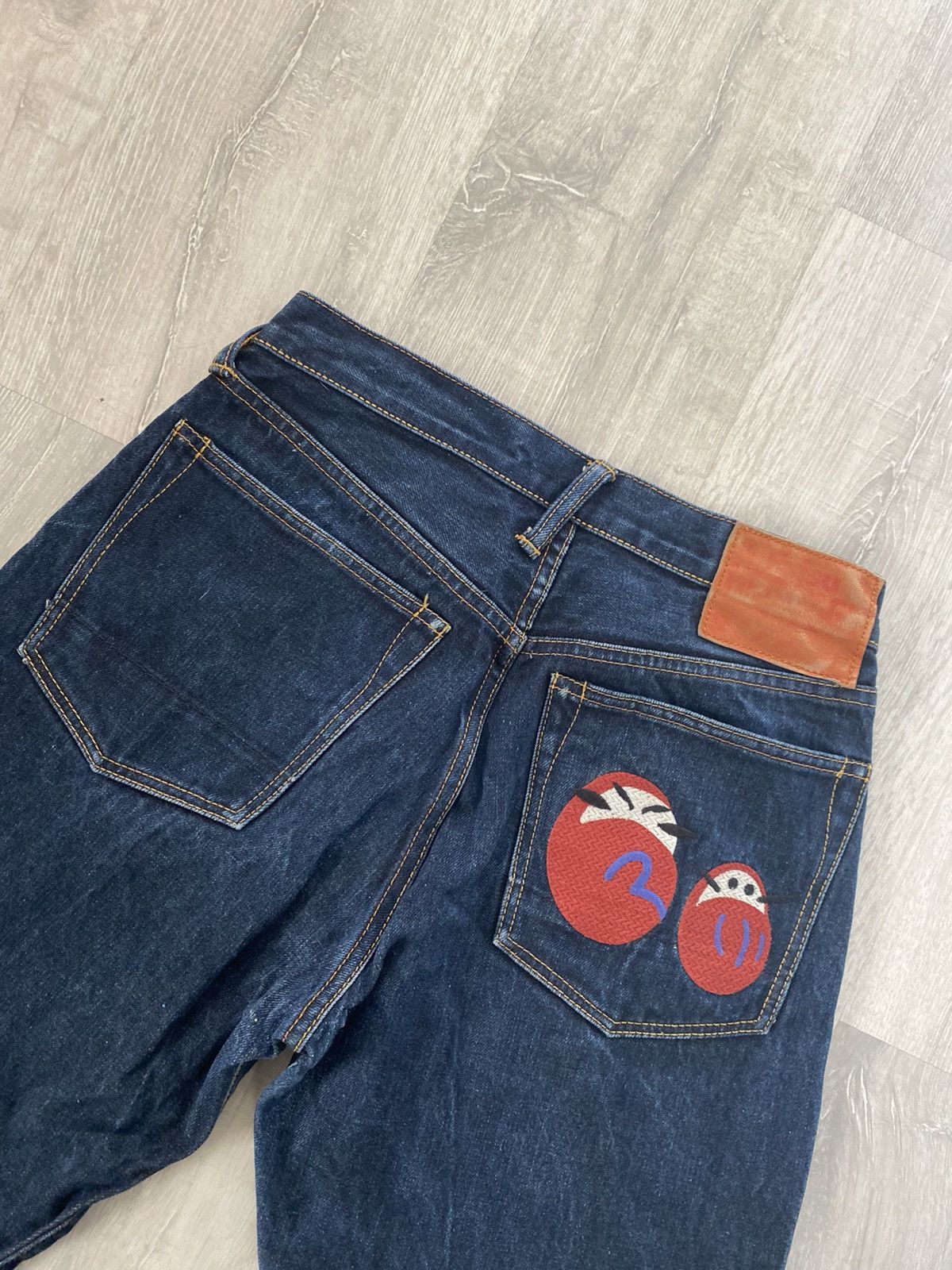 Evisu × Japanese Brand × Vintage Evisu Japan vintage navy jeans denim pants baby logo Size US 30 / EU 46 - 1 Thumbnail