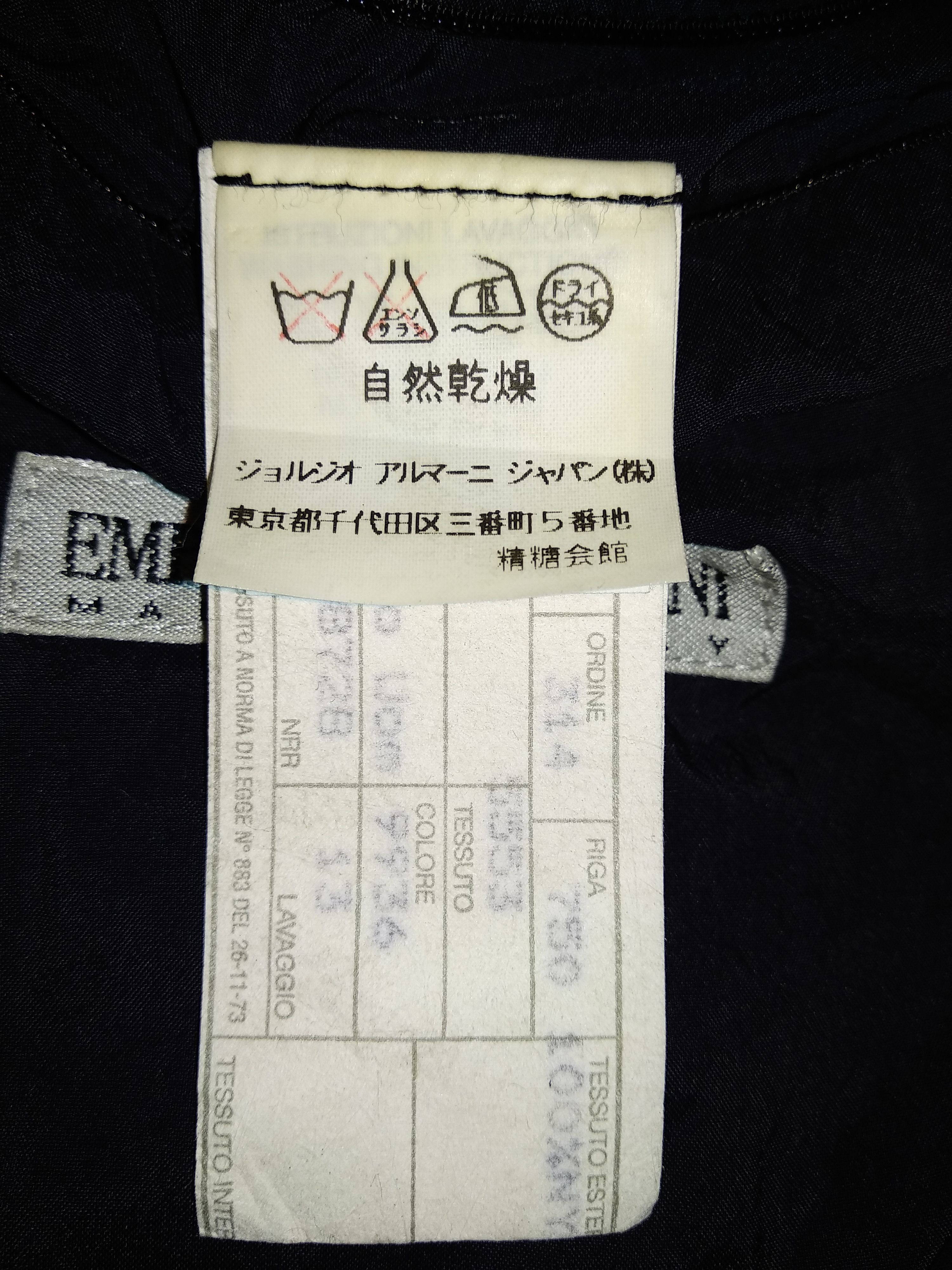 Emporio Armani × Vintage Emporio Armani Long Jacket,Made In Italy/Size M Size US M / EU 48-50 / 2 - 6 Thumbnail