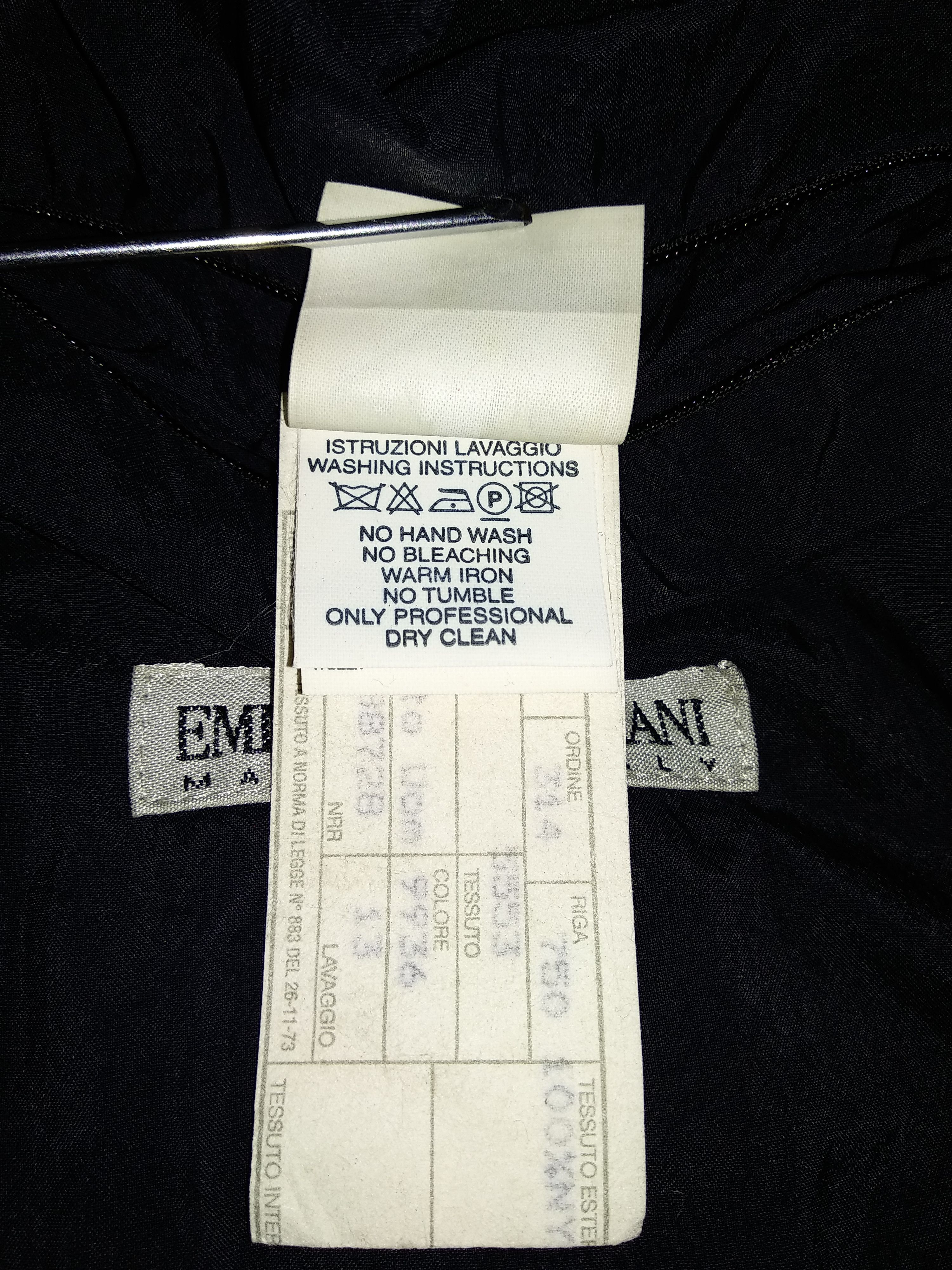 Emporio Armani × Vintage Emporio Armani Long Jacket,Made In Italy/Size M Size US M / EU 48-50 / 2 - 7 Thumbnail