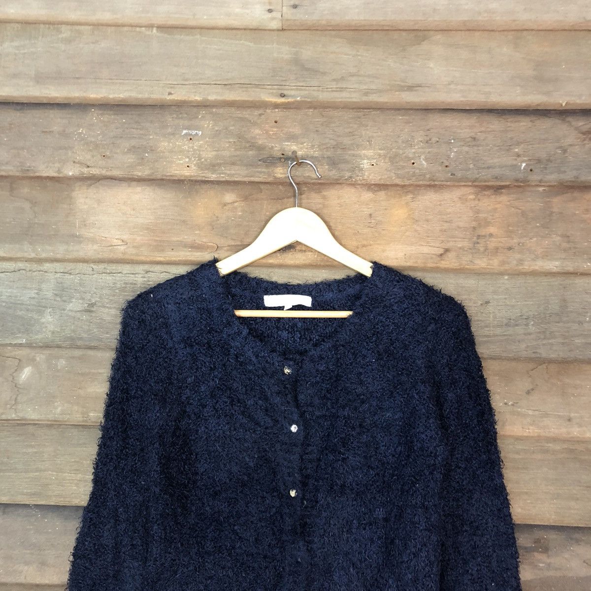 Homespun Knitwear MercuryDuo Dark Blue fur Mohair Shag Shaggy knitwear #c1048 Size M / US 6-8 / IT 42-44 - 2 Thumbnail