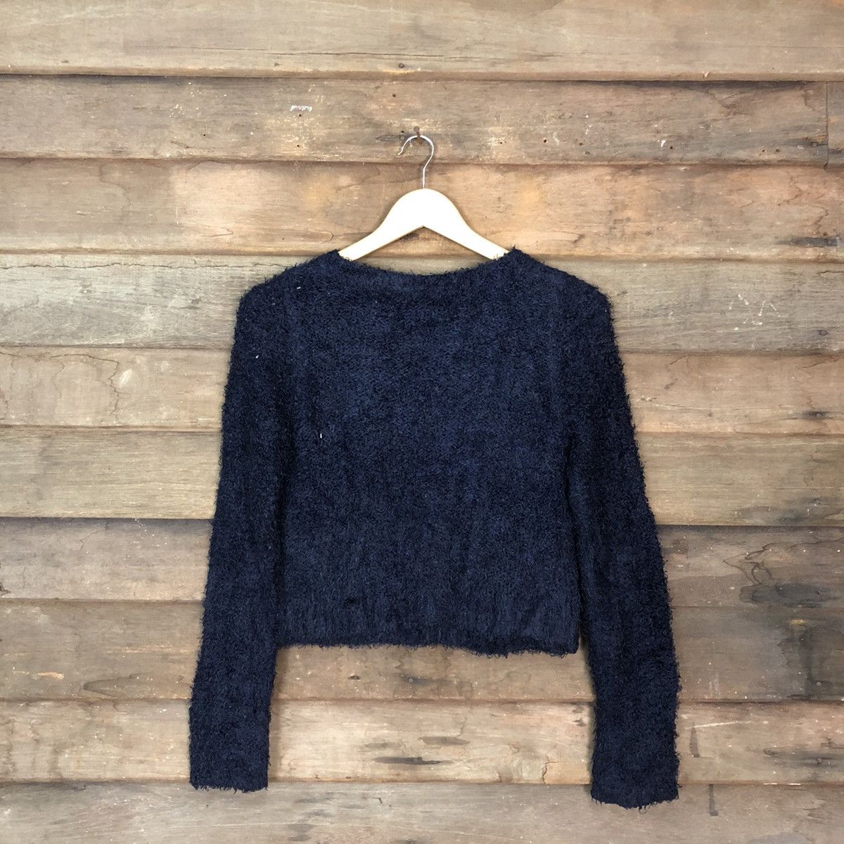 Homespun Knitwear MercuryDuo Dark Blue fur Mohair Shag Shaggy knitwear #c1048 Size M / US 6-8 / IT 42-44 - 11 Thumbnail