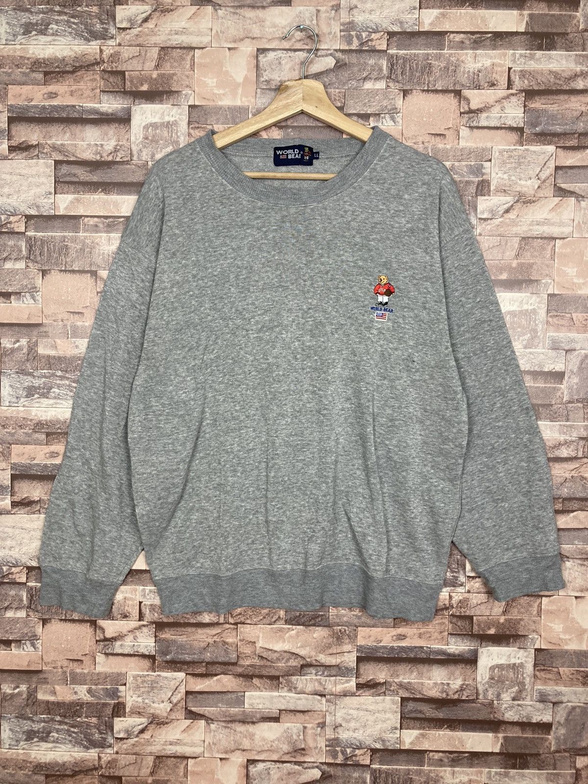 Other World Bear Sweatshirt Embroidery Logo #23-1 Size US L / EU 52-54 / 3 - 1 Thumbnail