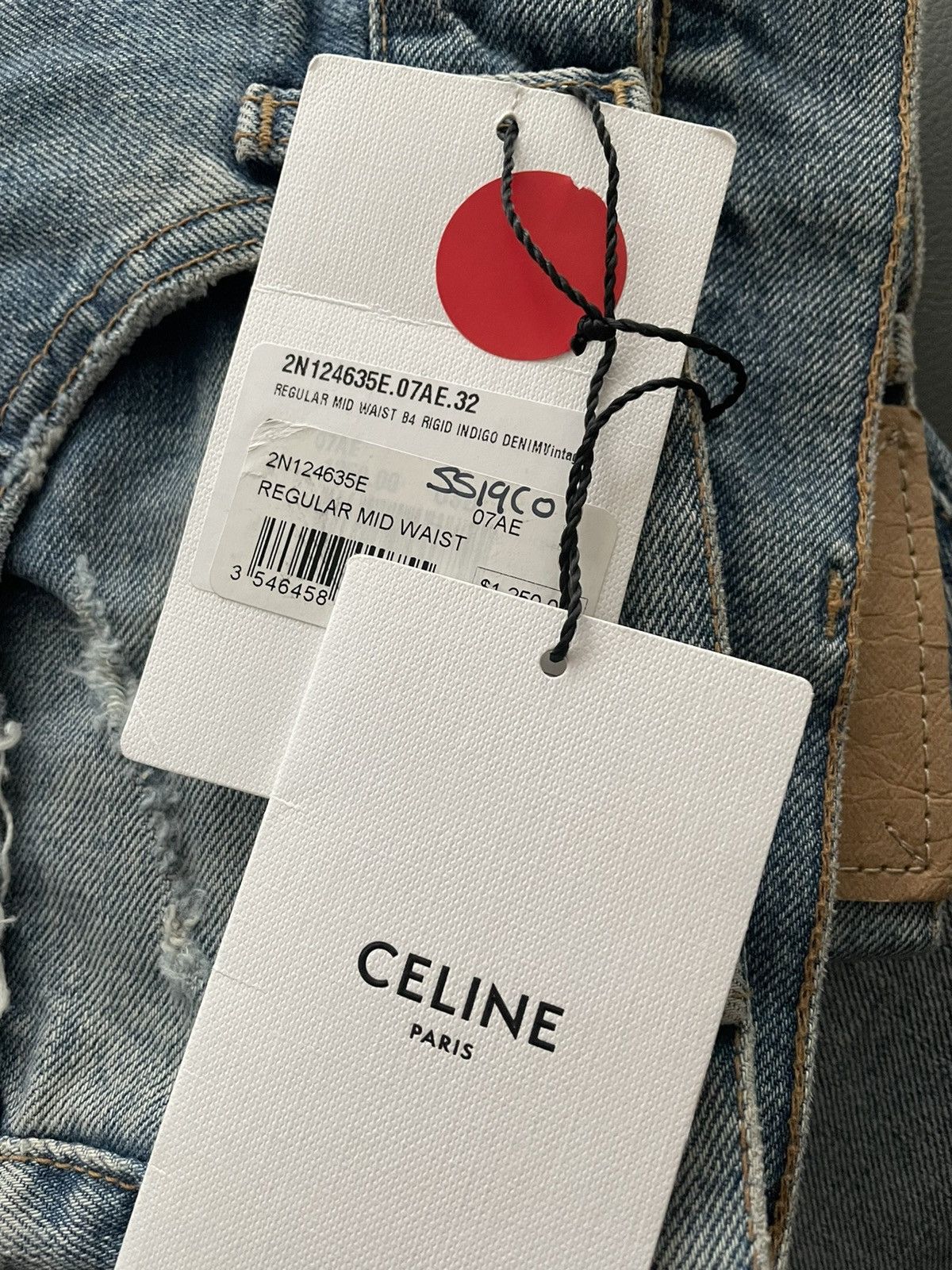 Celine × Hedi Slimane Extremely Rare Sold-out Brand NEW Celine Trash Crash Denim Size US 31 - 9 Thumbnail