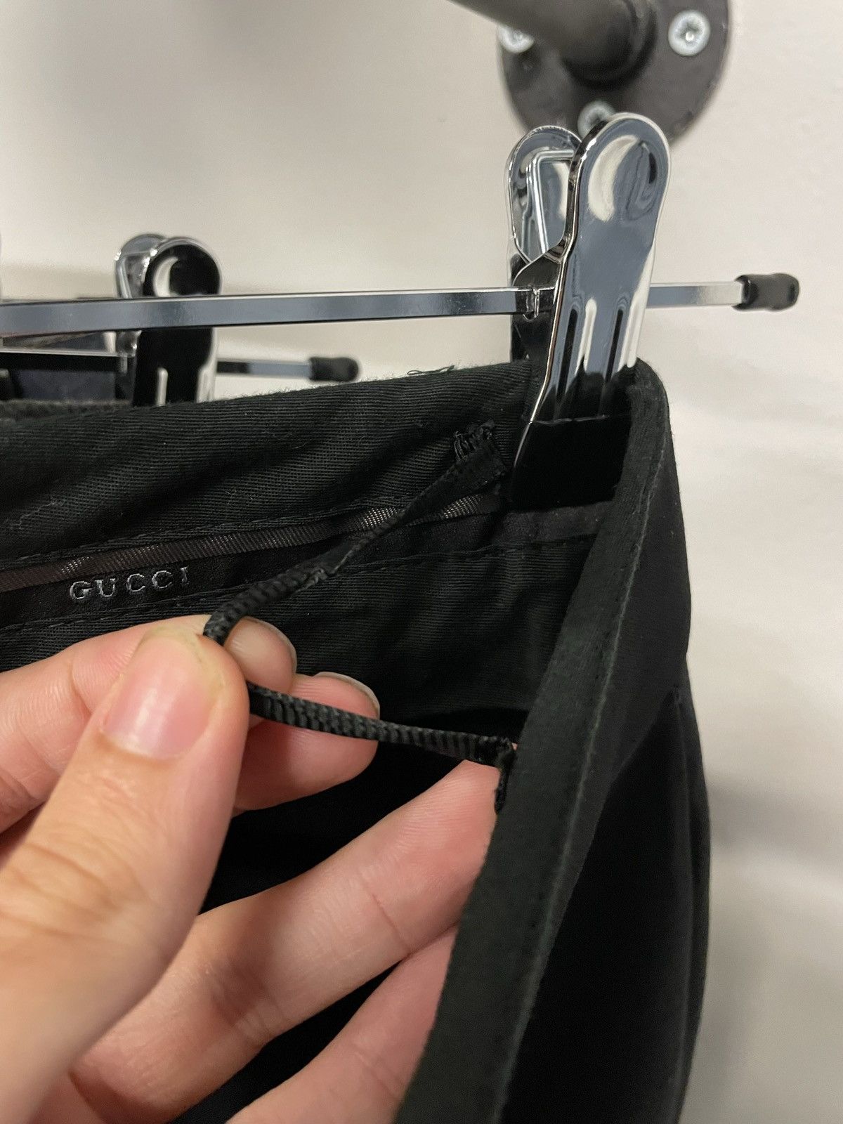 Gucci × Tom Ford FW2001 Tom Ford zipper runway leather wool pants archive Size 28" / US 6 / IT 42 - 20 Thumbnail