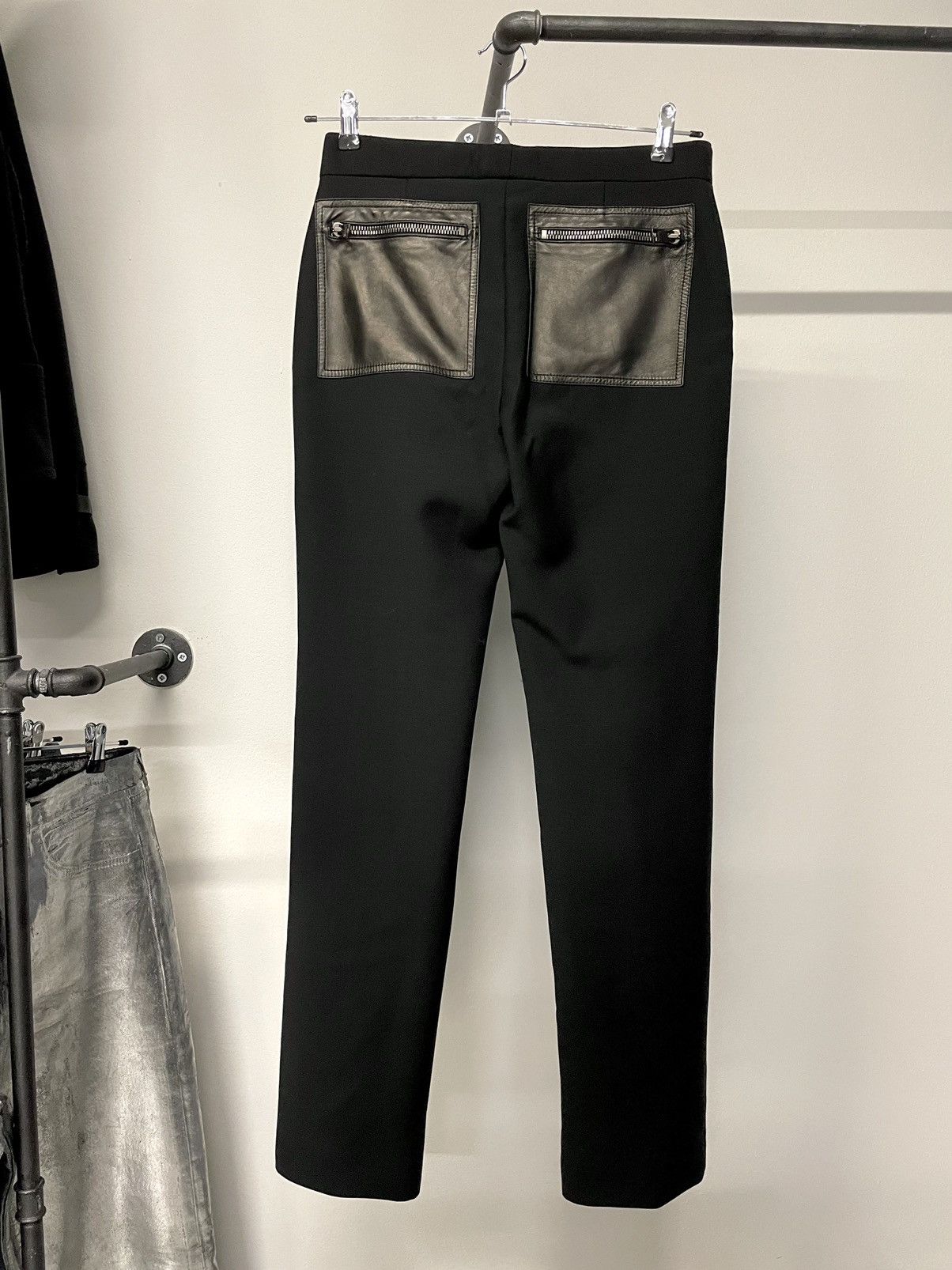 Gucci × Tom Ford FW2001 Tom Ford zipper runway leather wool pants archive Size 28" / US 6 / IT 42 - 17 Thumbnail