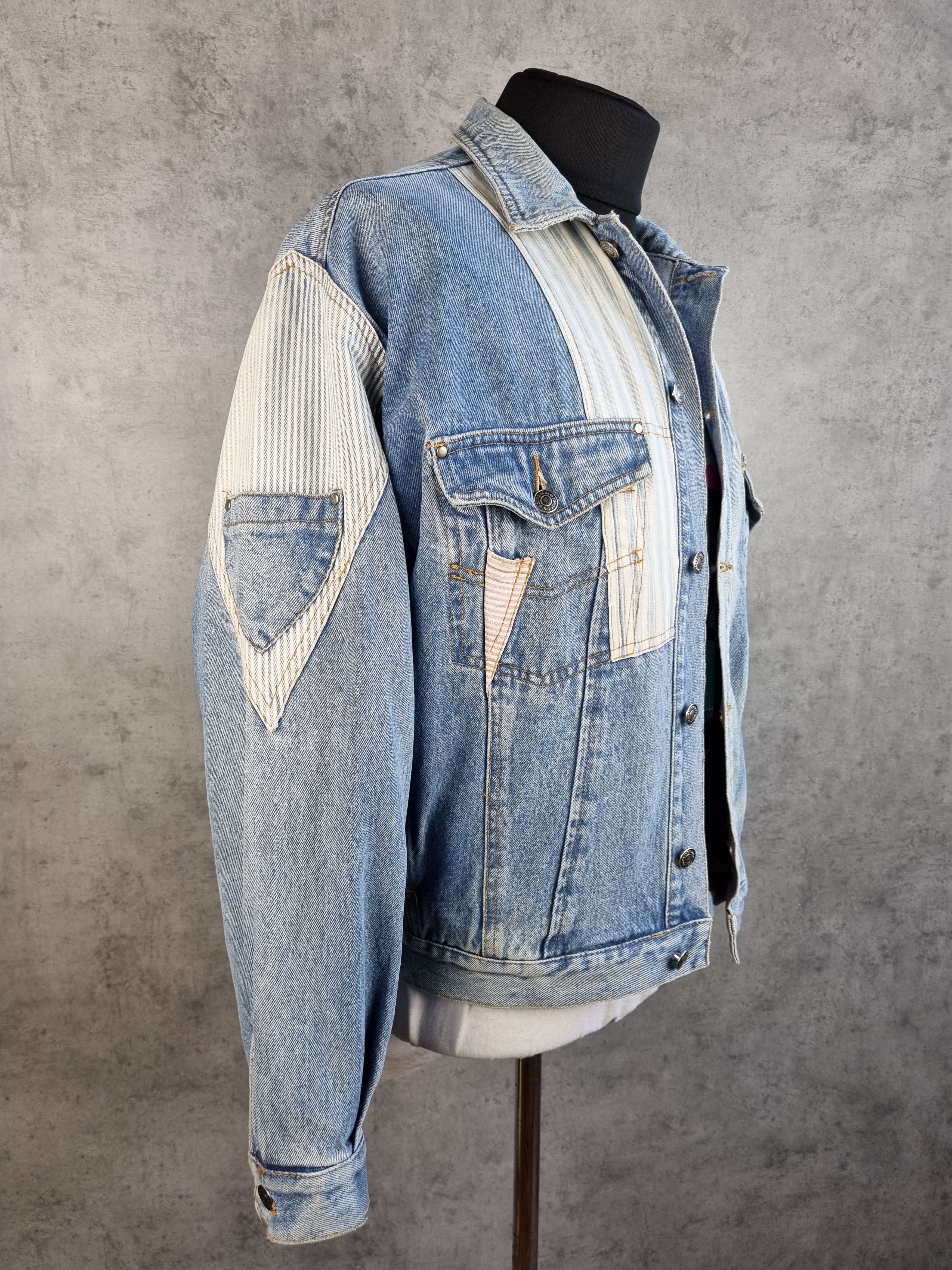 Japanese Brand × Jordache Rare 90s JORDACHE Patchwork Denim Multi pockets Jacket Size US M / EU 48-50 / 2 - 3 Thumbnail