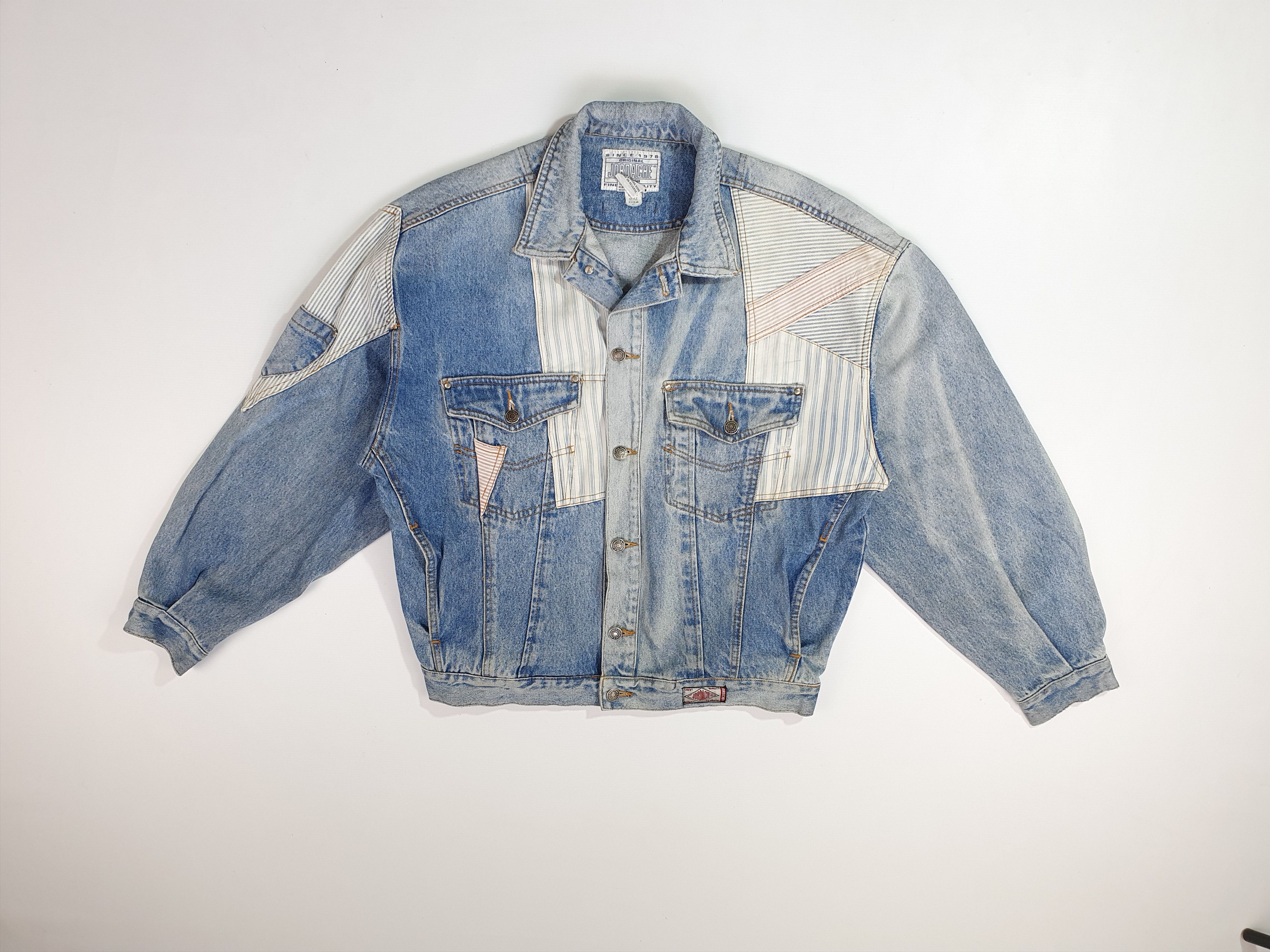 Japanese Brand × Jordache Rare 90s JORDACHE Patchwork Denim Multi pockets Jacket Size US M / EU 48-50 / 2 - 13 Thumbnail