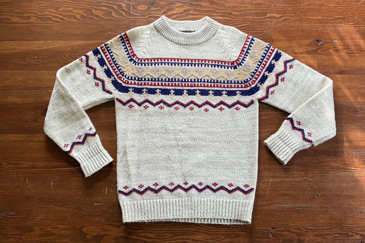 Vintage Vintage 80’s Selkirk Textile Fisherman Style Knit Sweater Size US M / EU 48-50 / 2 - 2 Thumbnail
