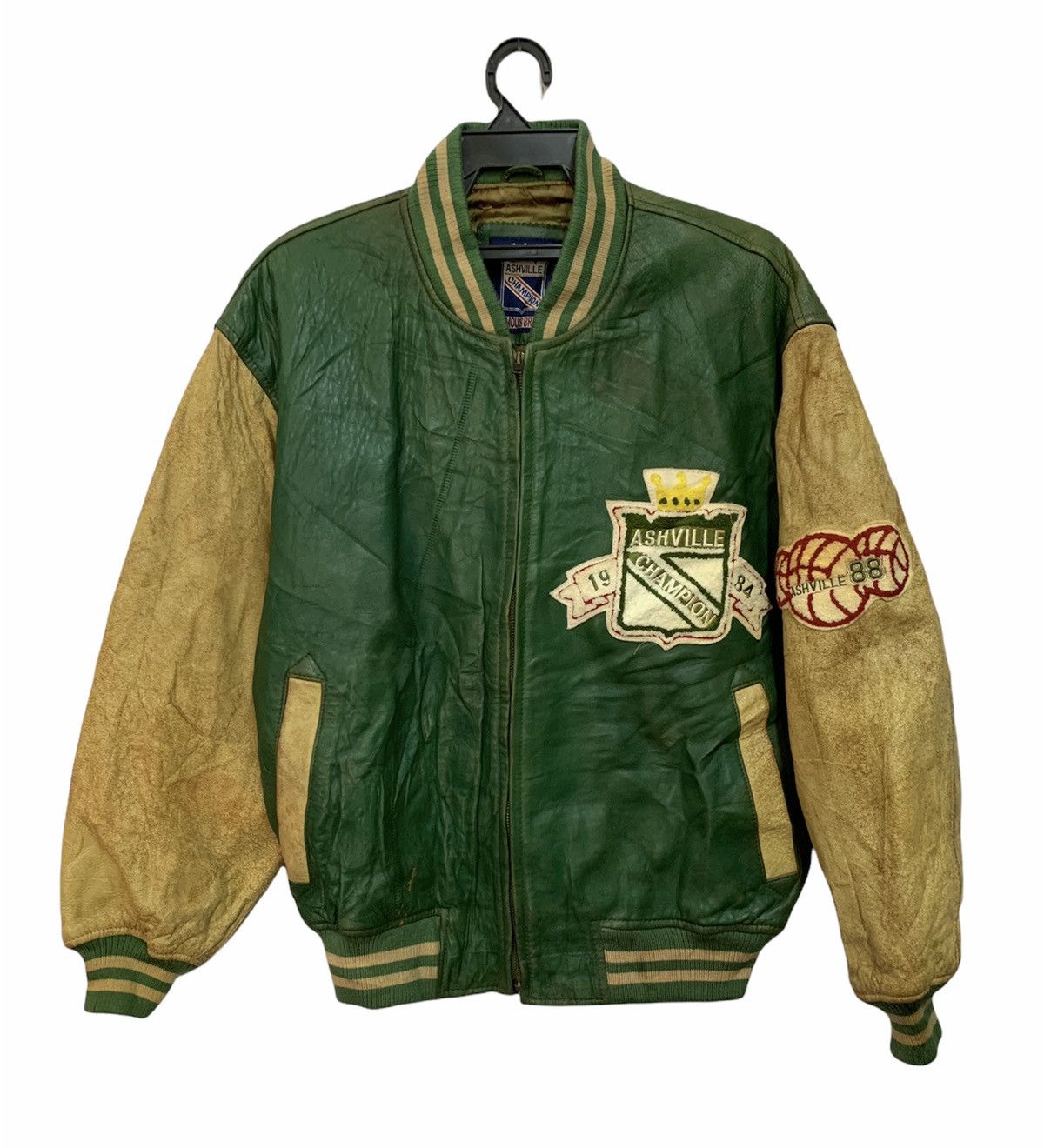 Genuine Leather Ashville Champion Leather Varsity Jacket Size US M / EU 48-50 / 2 - 1 Thumbnail