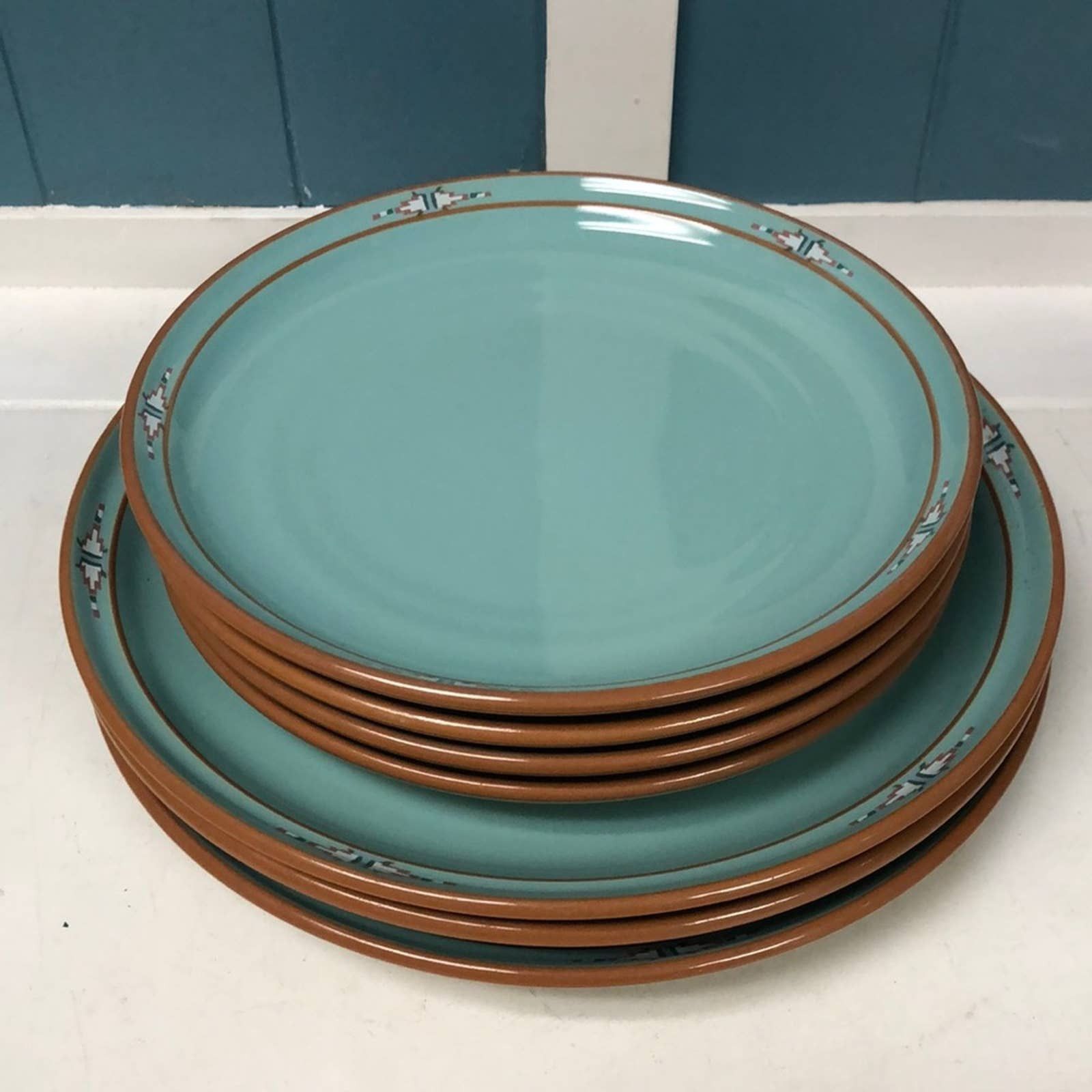 Vtg 7 Noritake 8674 Boulder Ridge 4 Salad 3 Dinner Plates