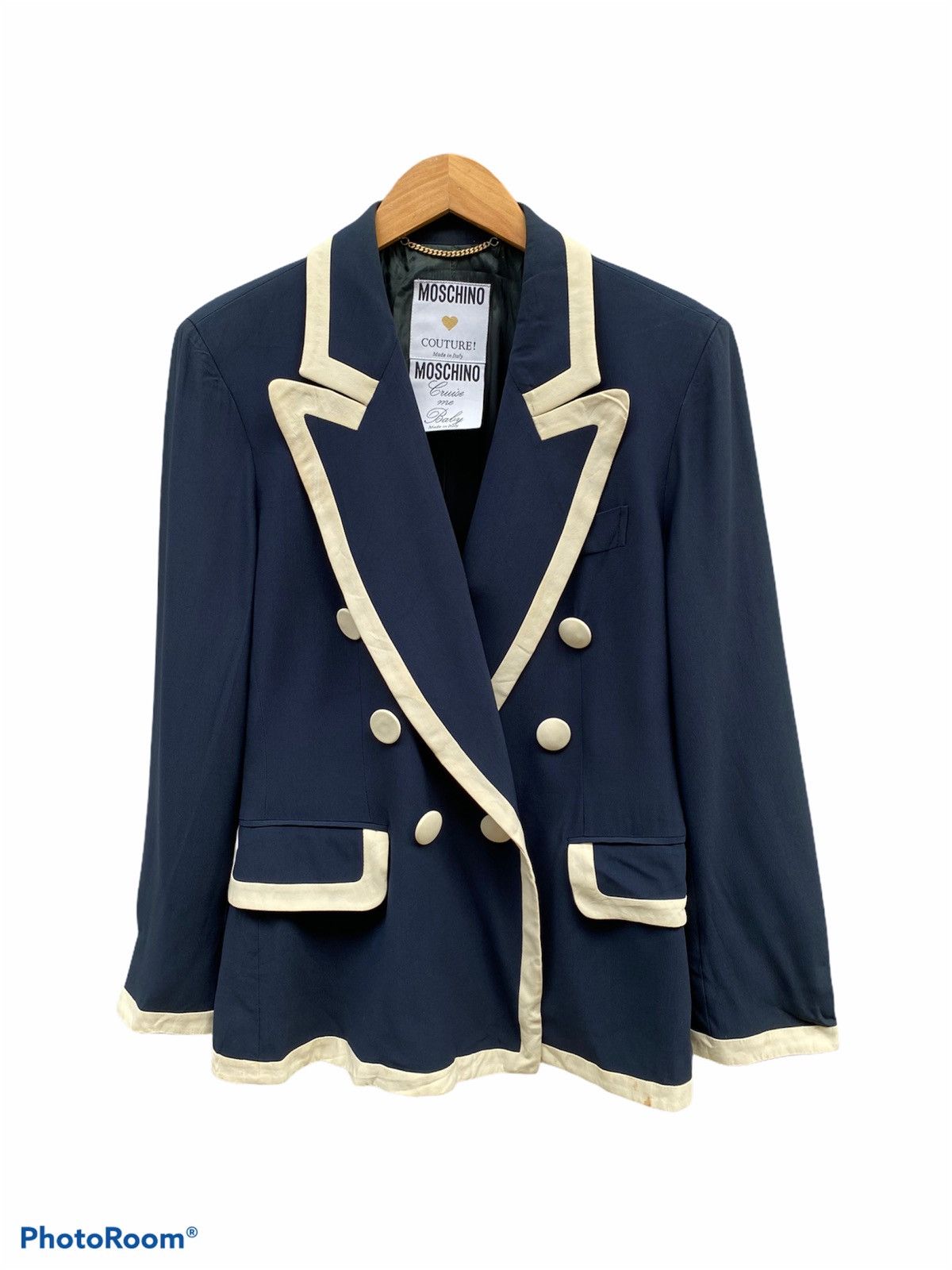 Moschino authentic moschino couture double collar luxury blazer Size 38R - 1 Thumbnail