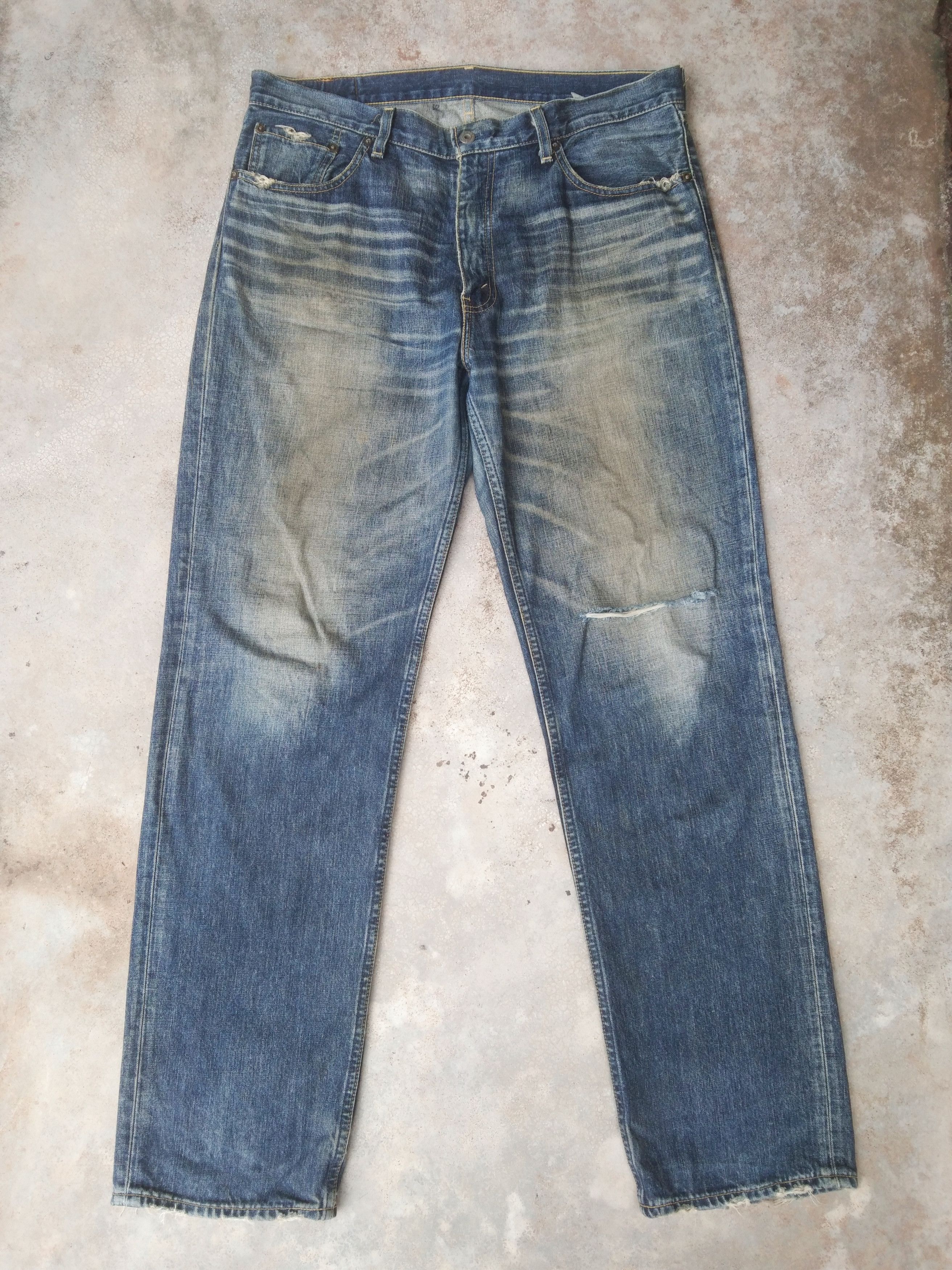 Jean × Levi's × Vintage Vintage Levis 502 Rusty Wash Distressed Jeans 36x33 Size US 36 / EU 52 - 1 Thumbnail