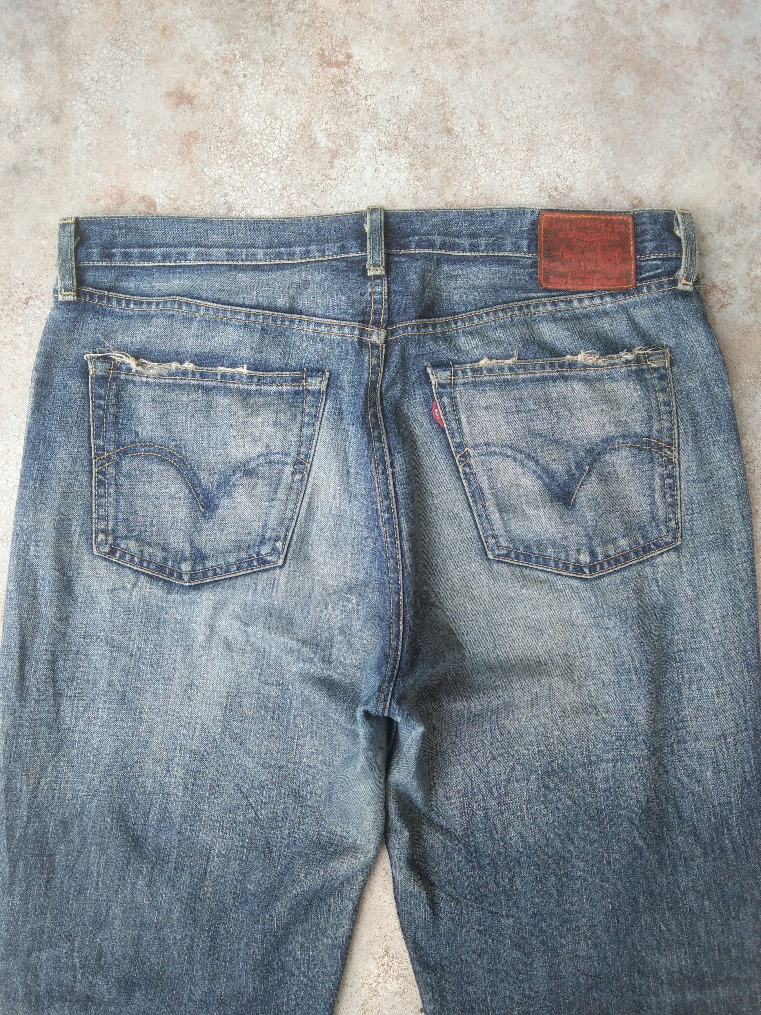 Jean × Levi's × Vintage Vintage Levis 502 Rusty Wash Distressed Jeans 36x33 Size US 36 / EU 52 - 4 Thumbnail