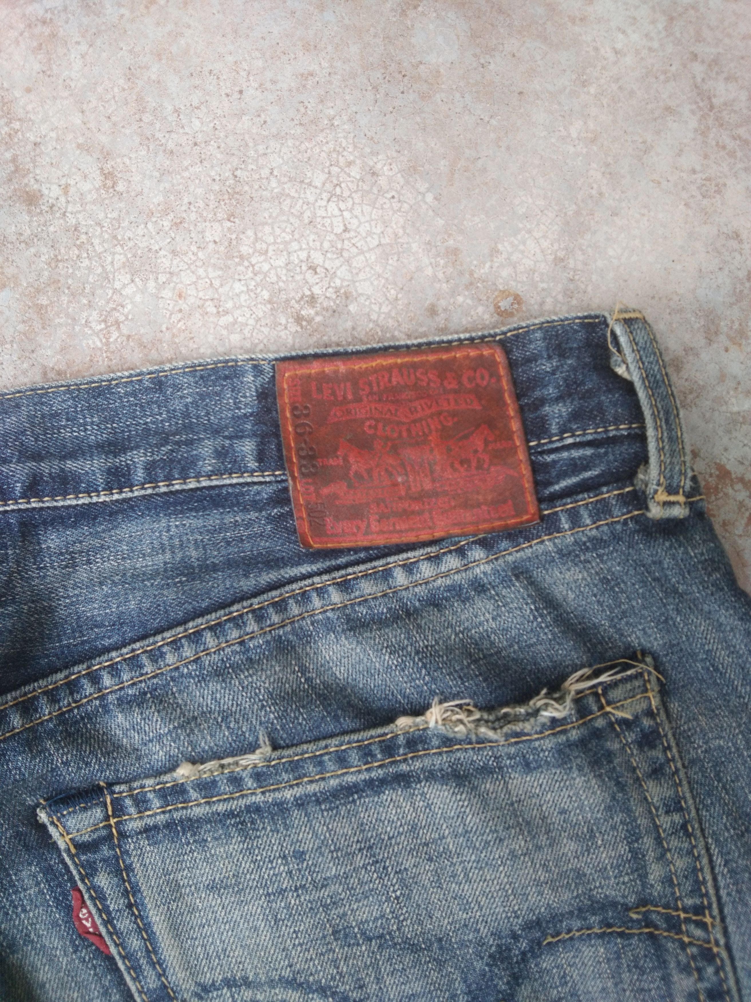 Jean × Levi's × Vintage Vintage Levis 502 Rusty Wash Distressed Jeans 36x33 Size US 36 / EU 52 - 5 Thumbnail