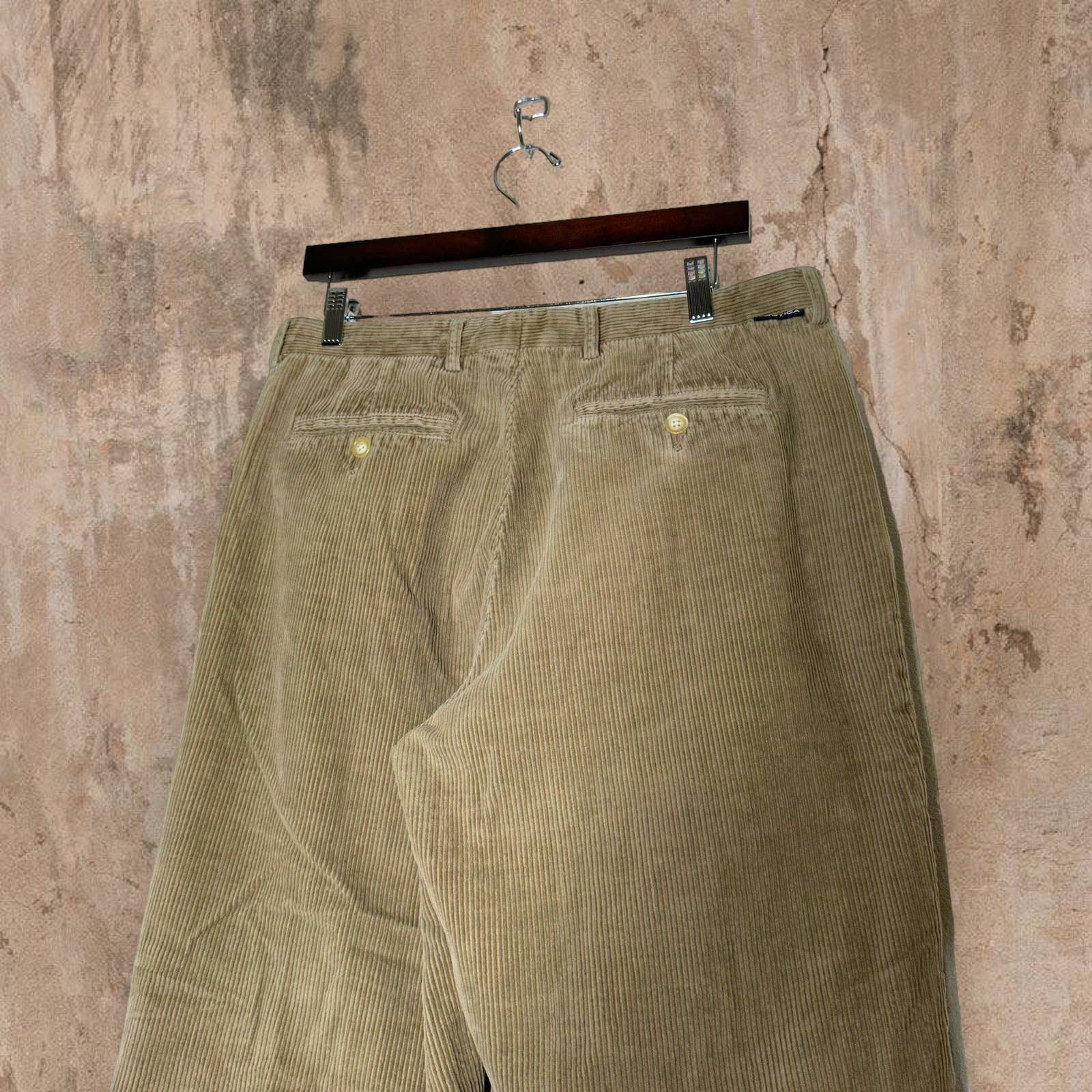 Vintage Vintage Nautica Corduroy Pants Tan Pleated Baggy Fit Y2K Size US 34 / EU 50 - 2 Preview