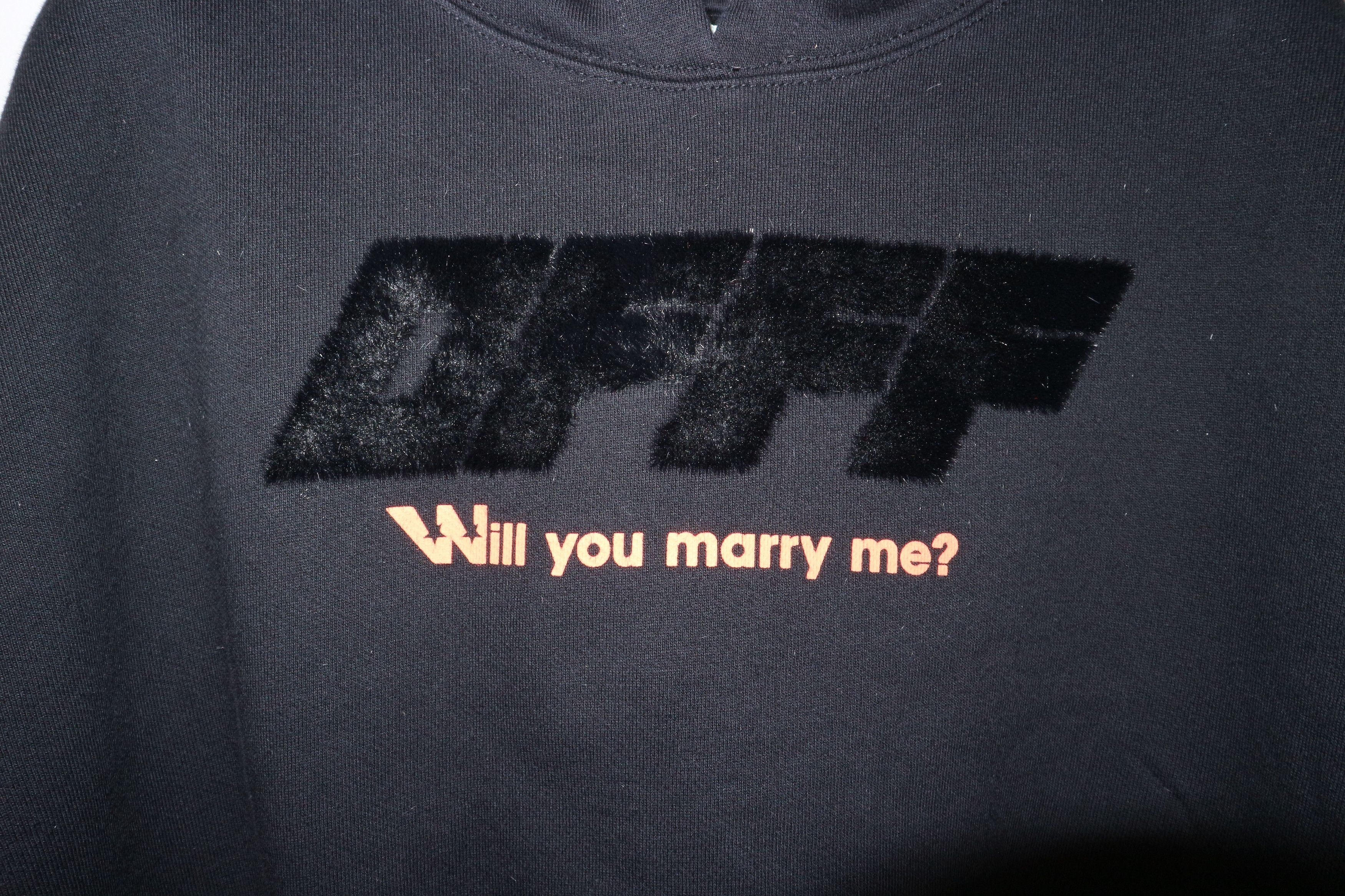 Off-White "Will you marry me" print hoodie Size XS / US 0-2 / IT 36-38 - 4 Thumbnail