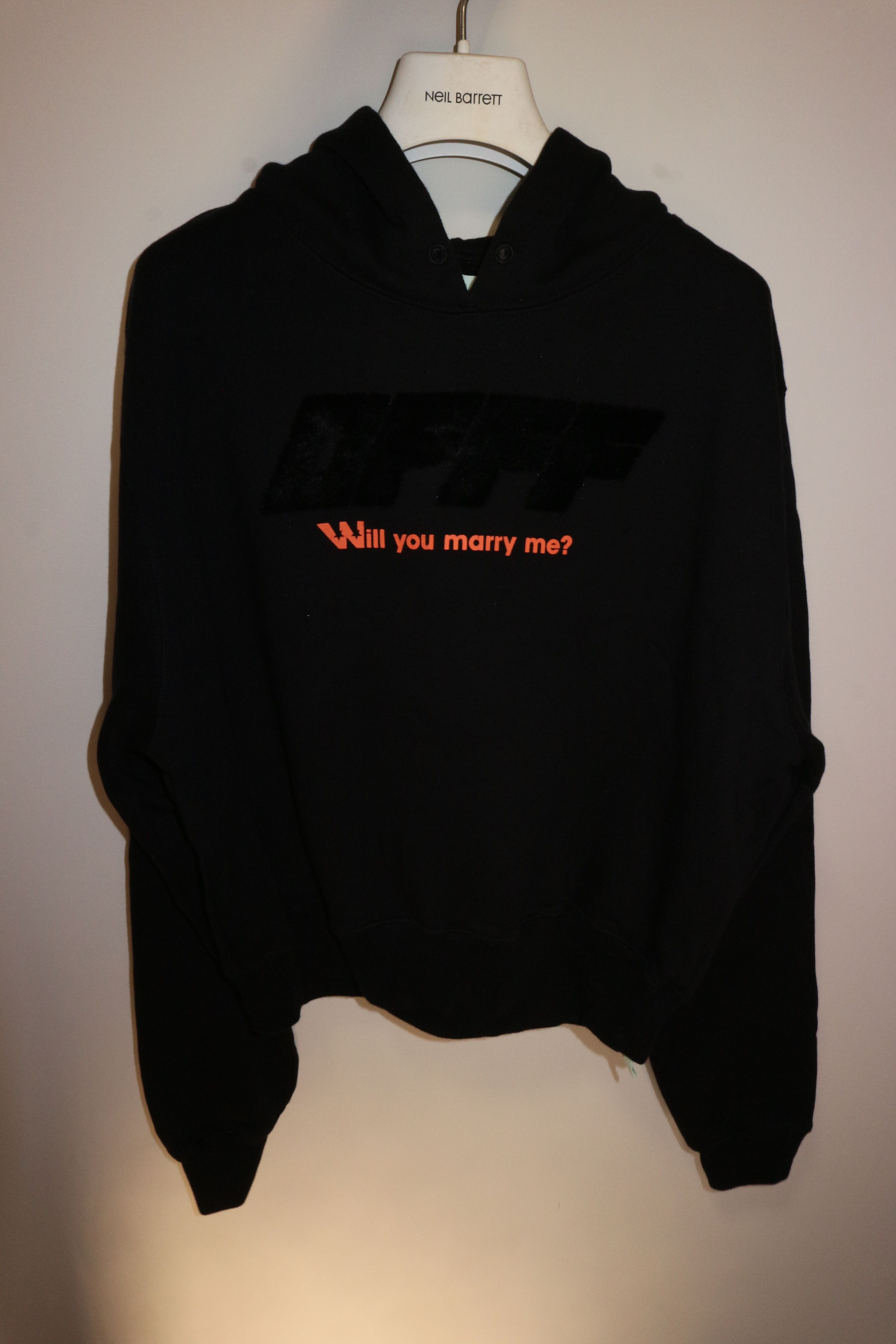 Off-White "Will you marry me" print hoodie Size XS / US 0-2 / IT 36-38 - 12 Thumbnail