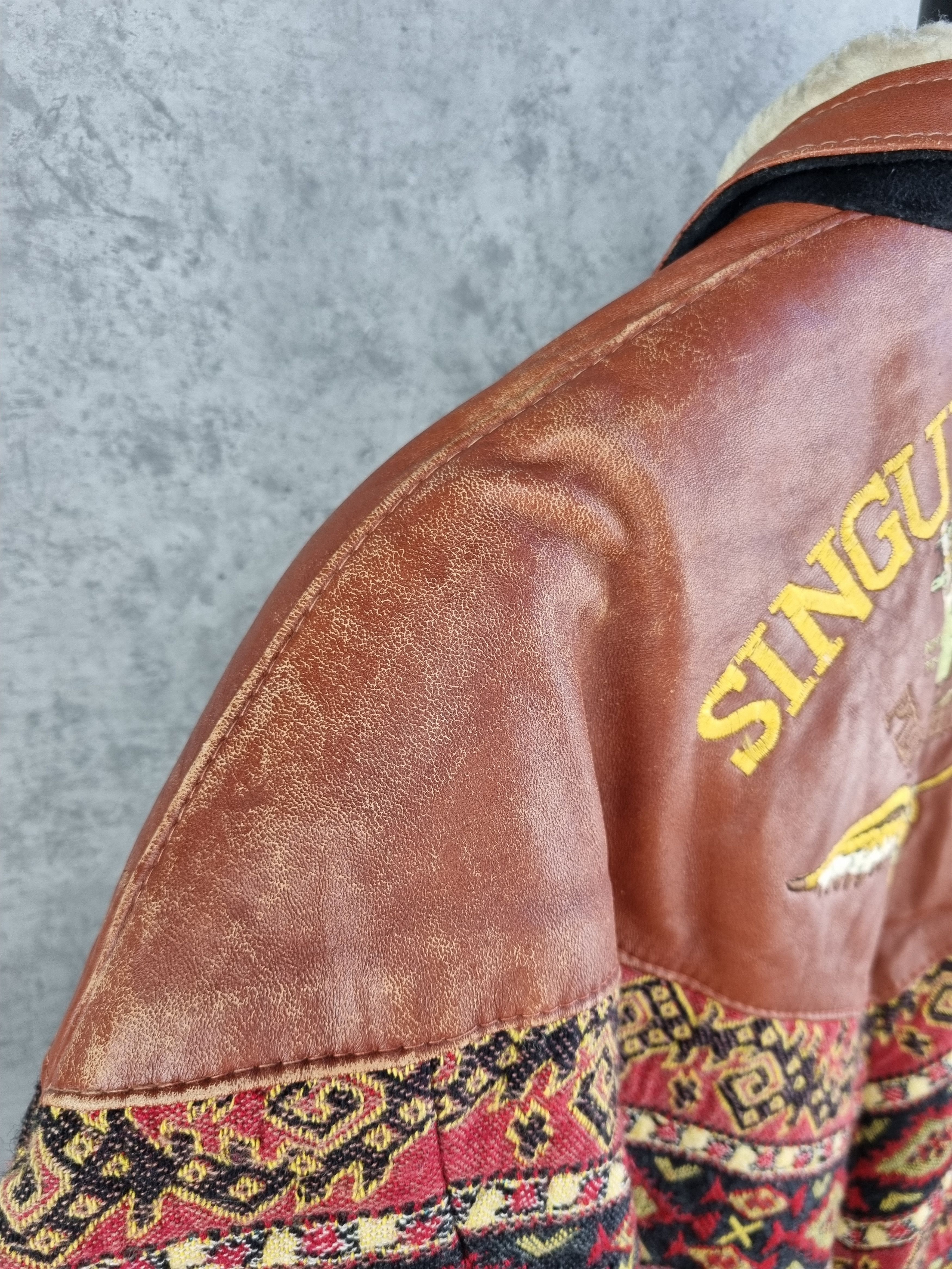 Aztech Mountain × Vintage 80s Aztec Suede Leather Bomber Aviator AIRMAIL Jacket Size US M / EU 48-50 / 2 - 16 Thumbnail