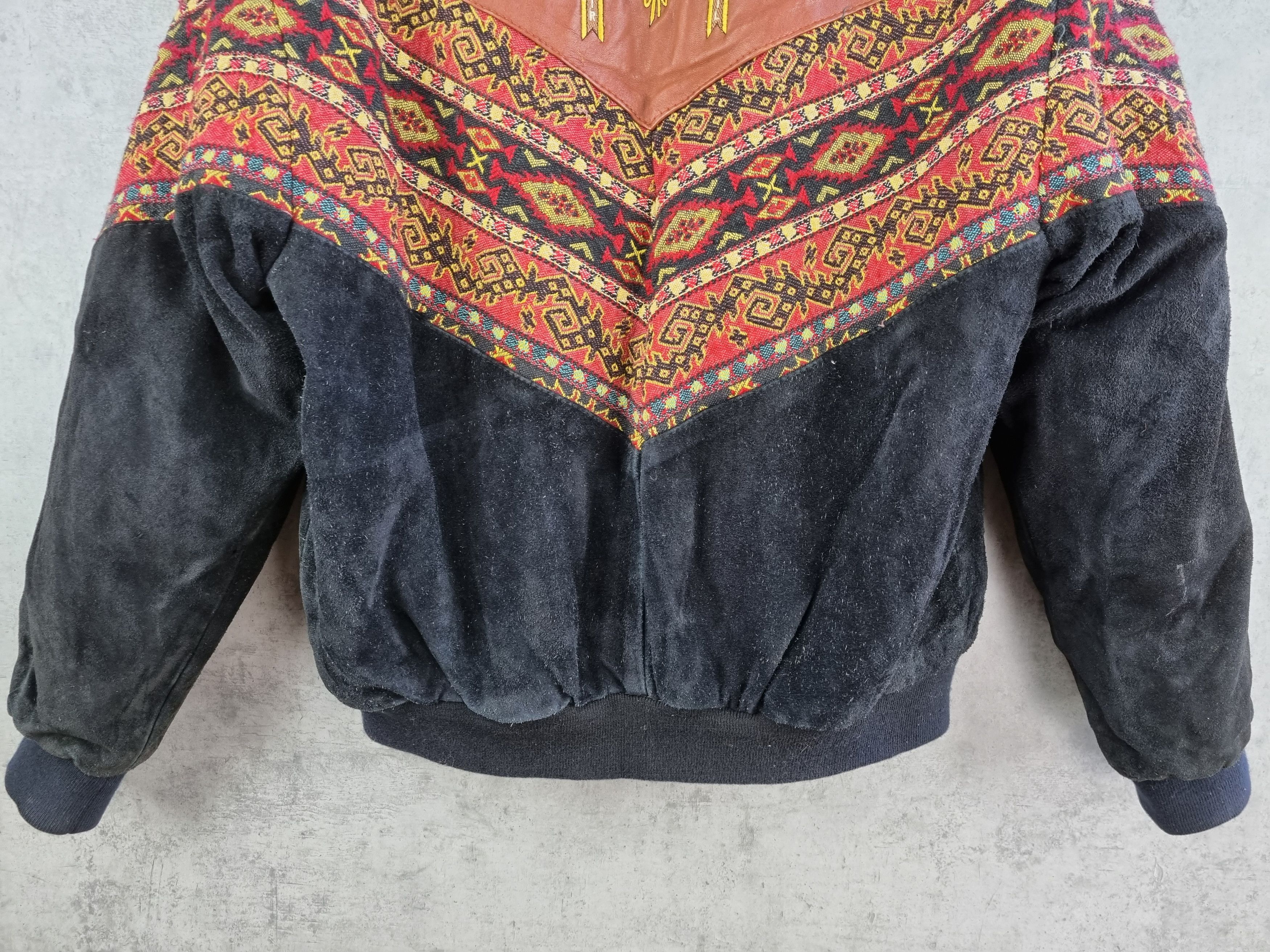 Aztech Mountain × Vintage 80s Aztec Suede Leather Bomber Aviator AIRMAIL Jacket Size US M / EU 48-50 / 2 - 10 Thumbnail