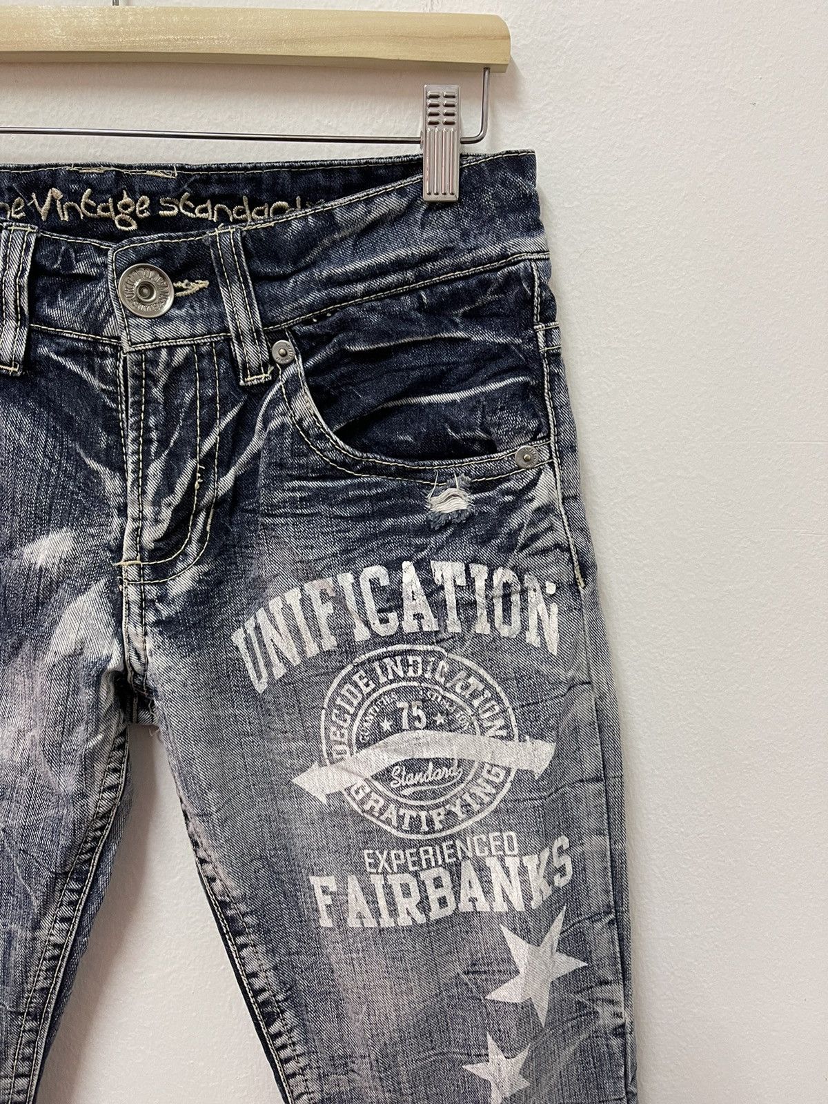 Japanese Brand × Vintage Japanese Design Custom Made Style Distressed Denim Size US 31 - 4 Thumbnail