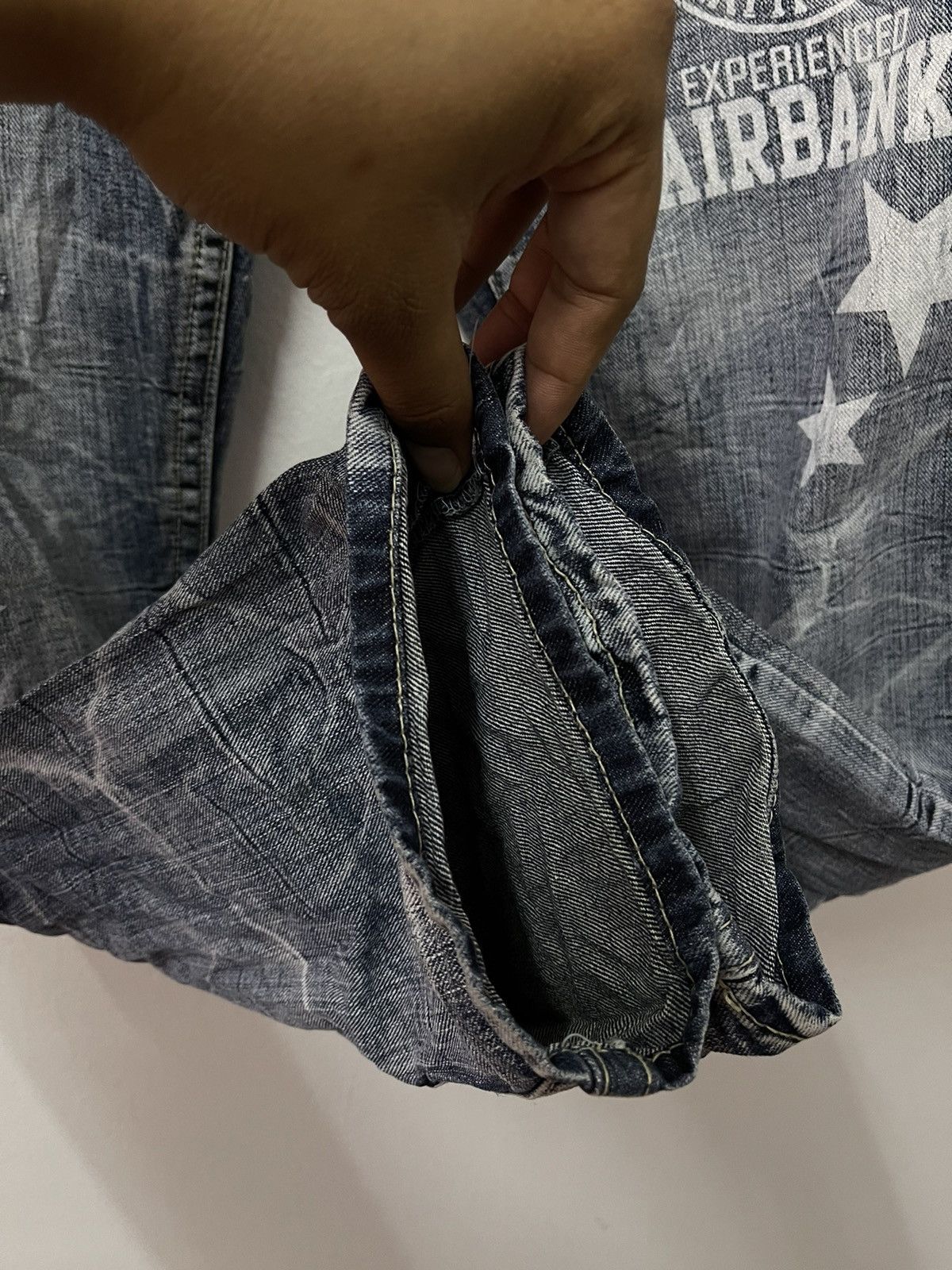 Japanese Brand × Vintage Japanese Design Custom Made Style Distressed Denim Size US 31 - 9 Thumbnail