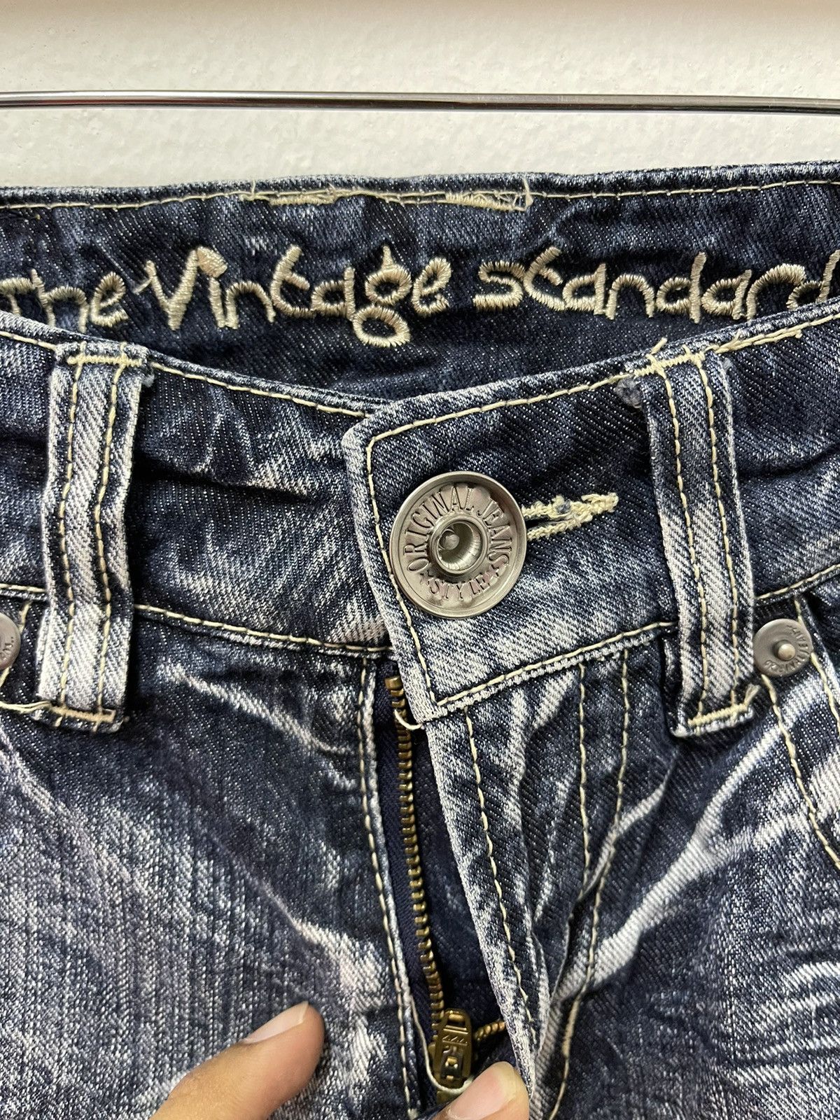 Japanese Brand × Vintage Japanese Design Custom Made Style Distressed Denim Size US 31 - 6 Thumbnail