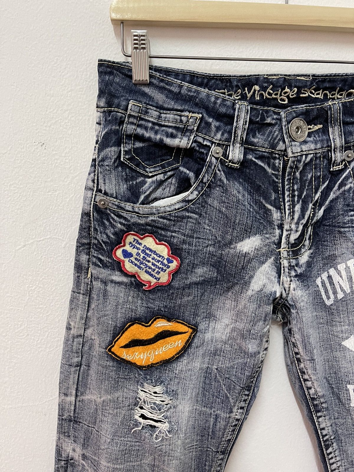 Japanese Brand × Vintage Japanese Design Custom Made Style Distressed Denim Size US 31 - 5 Thumbnail