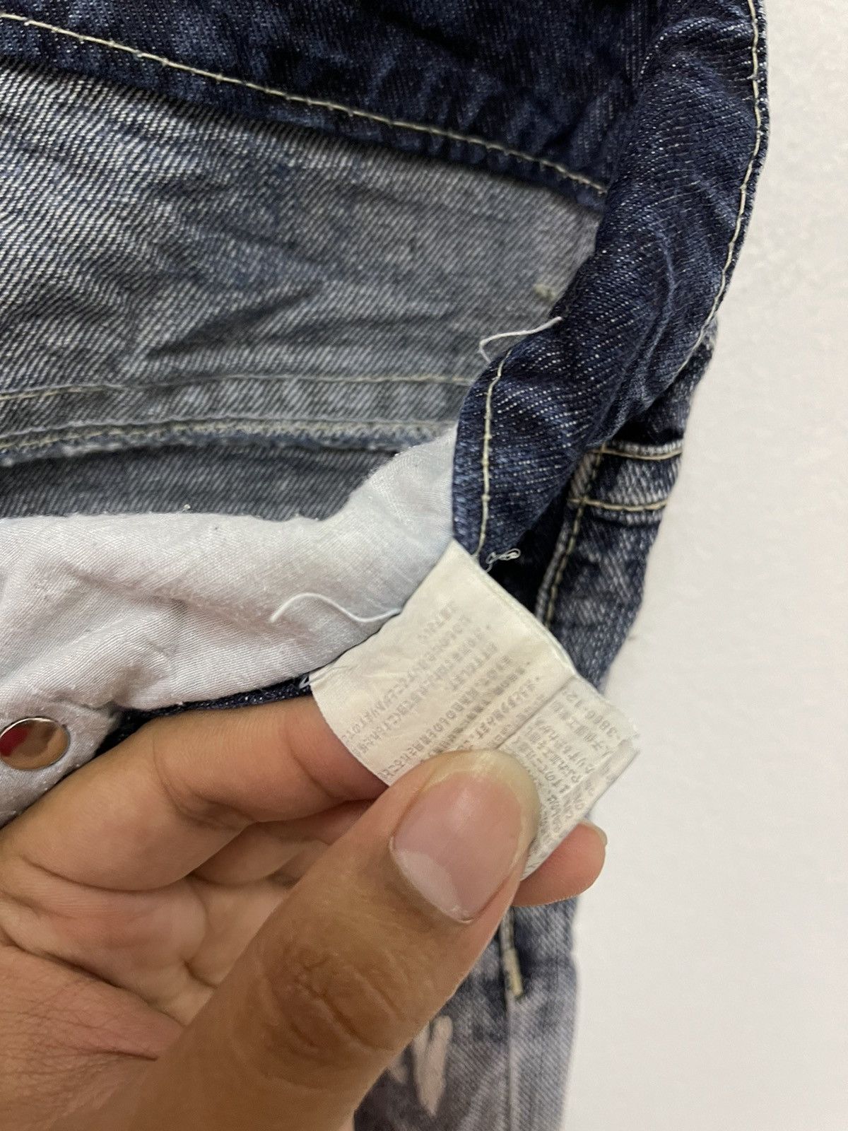 Japanese Brand × Vintage Japanese Design Custom Made Style Distressed Denim Size US 31 - 18 Thumbnail