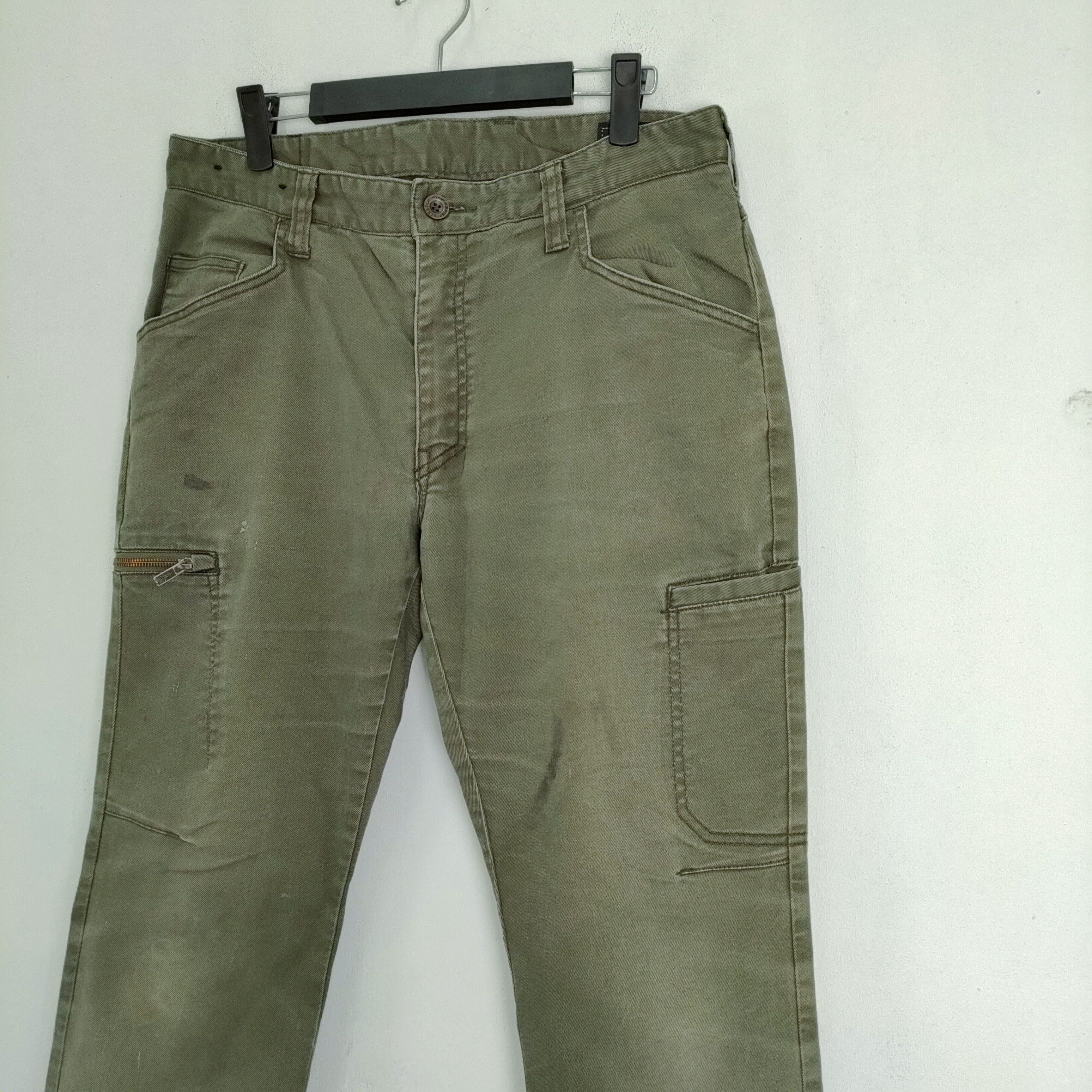Japanese Brand VINTAGE JAPANESE BRAND FADED GREEN CARGO PANTS Size US 30 / EU 46 - 4 Thumbnail